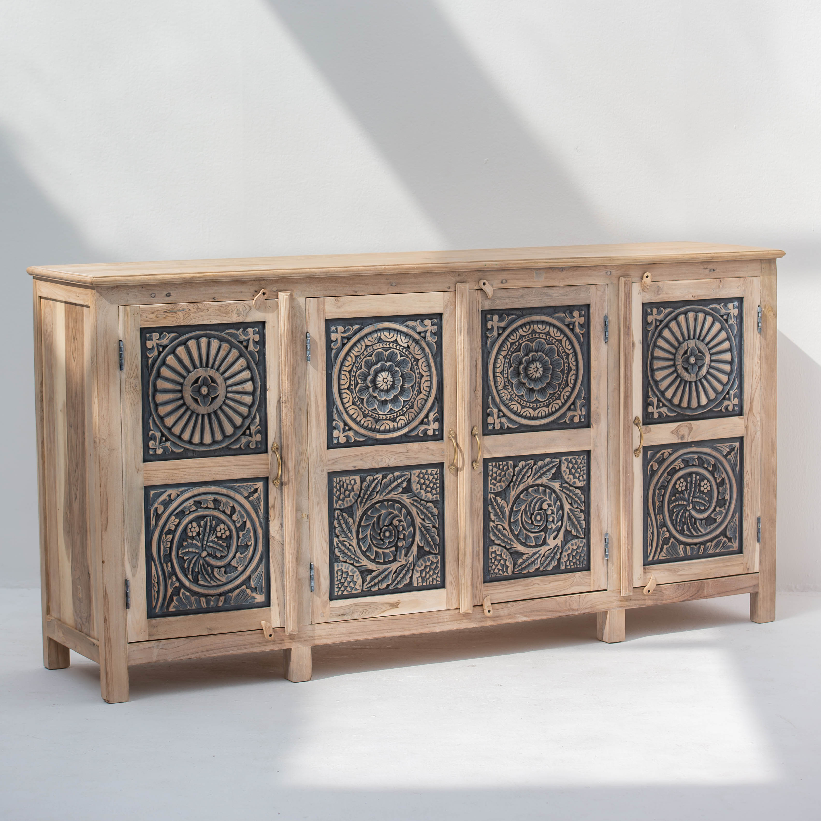 CHARLORE WOODEN FOUR DOOR SIDEBOARD