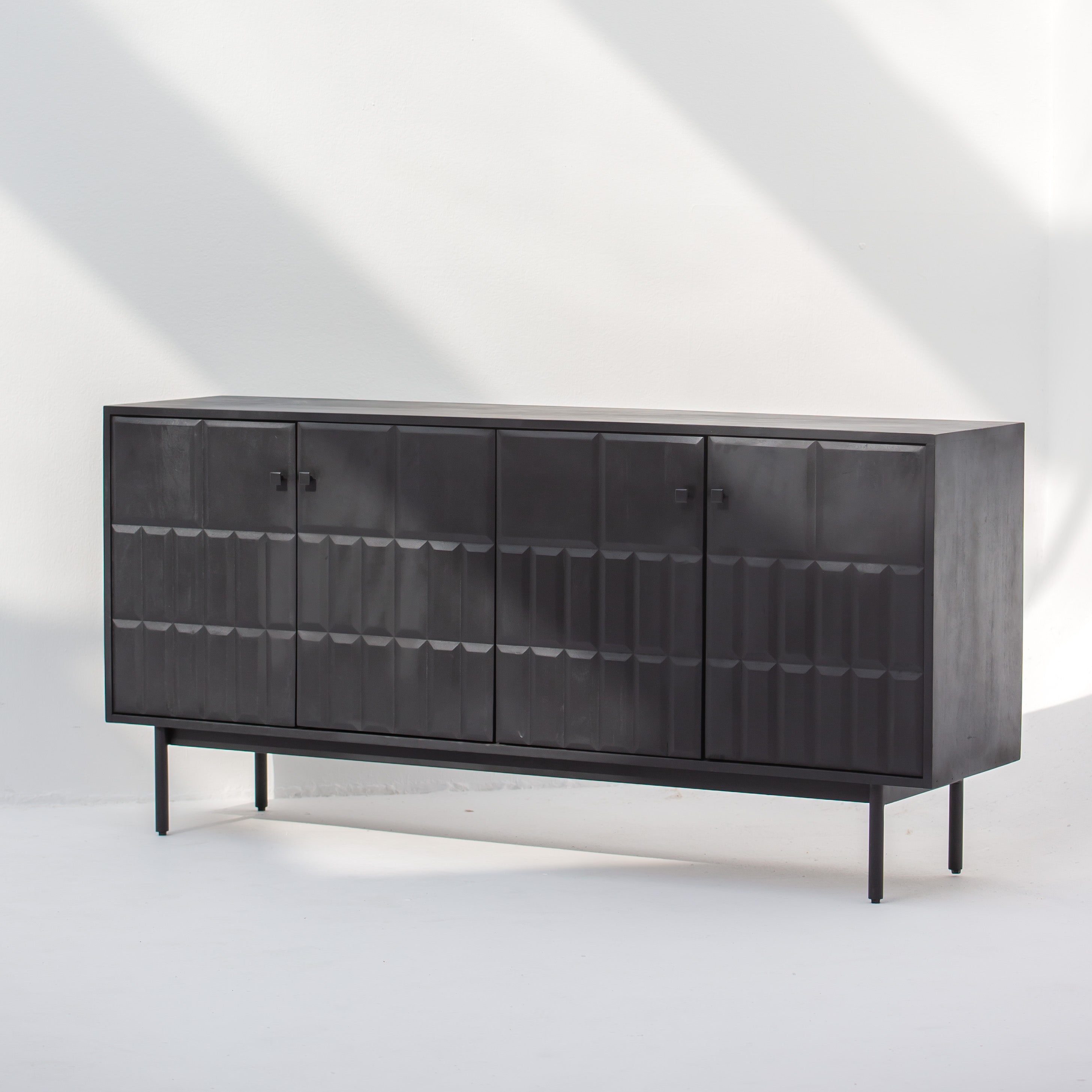 NUVOR WOODEN FOUR DOOR SIDEBOARD