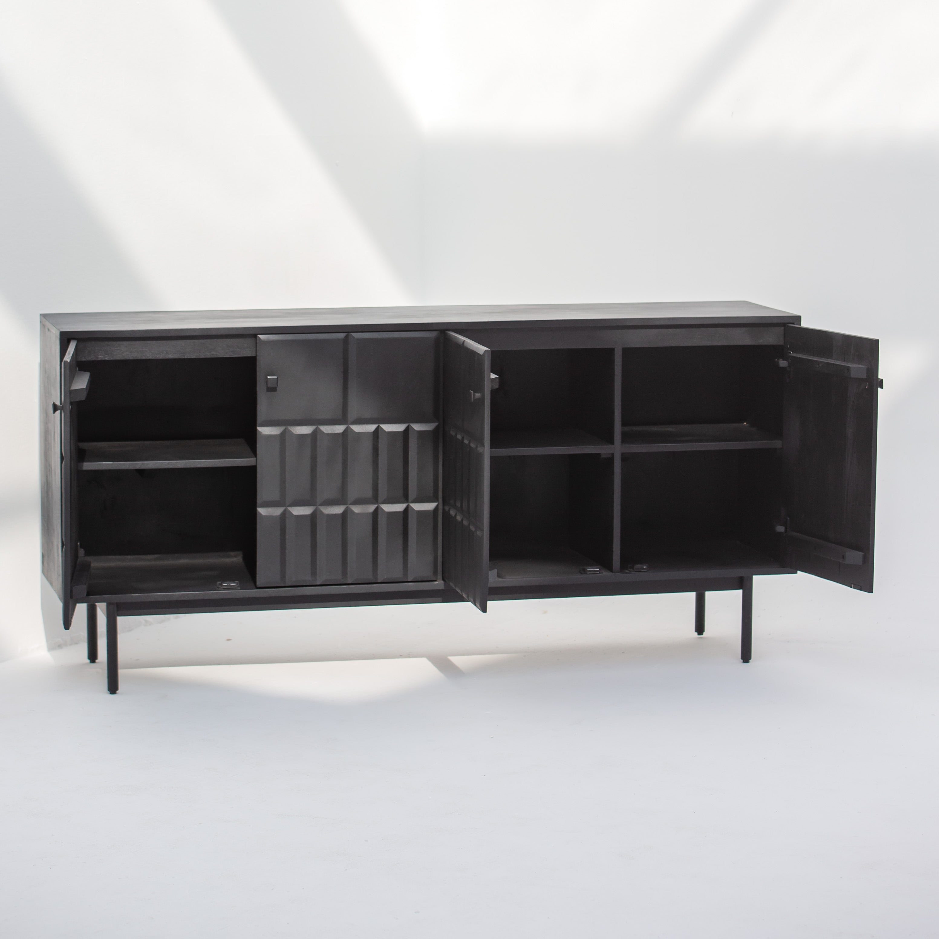 NUVOR WOODEN FOUR DOOR SIDEBOARD