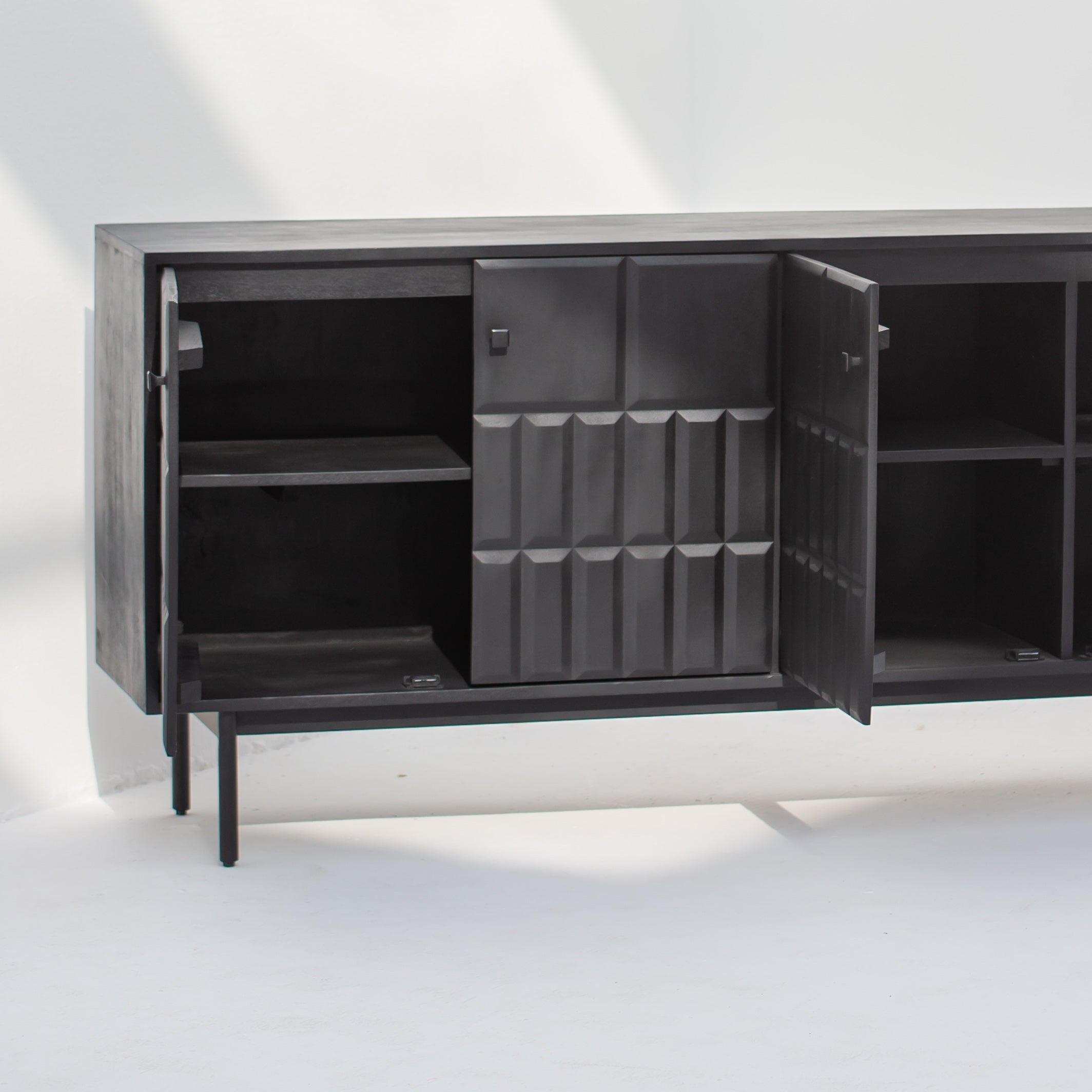 NUVOR WOODEN FOUR DOOR SIDEBOARD