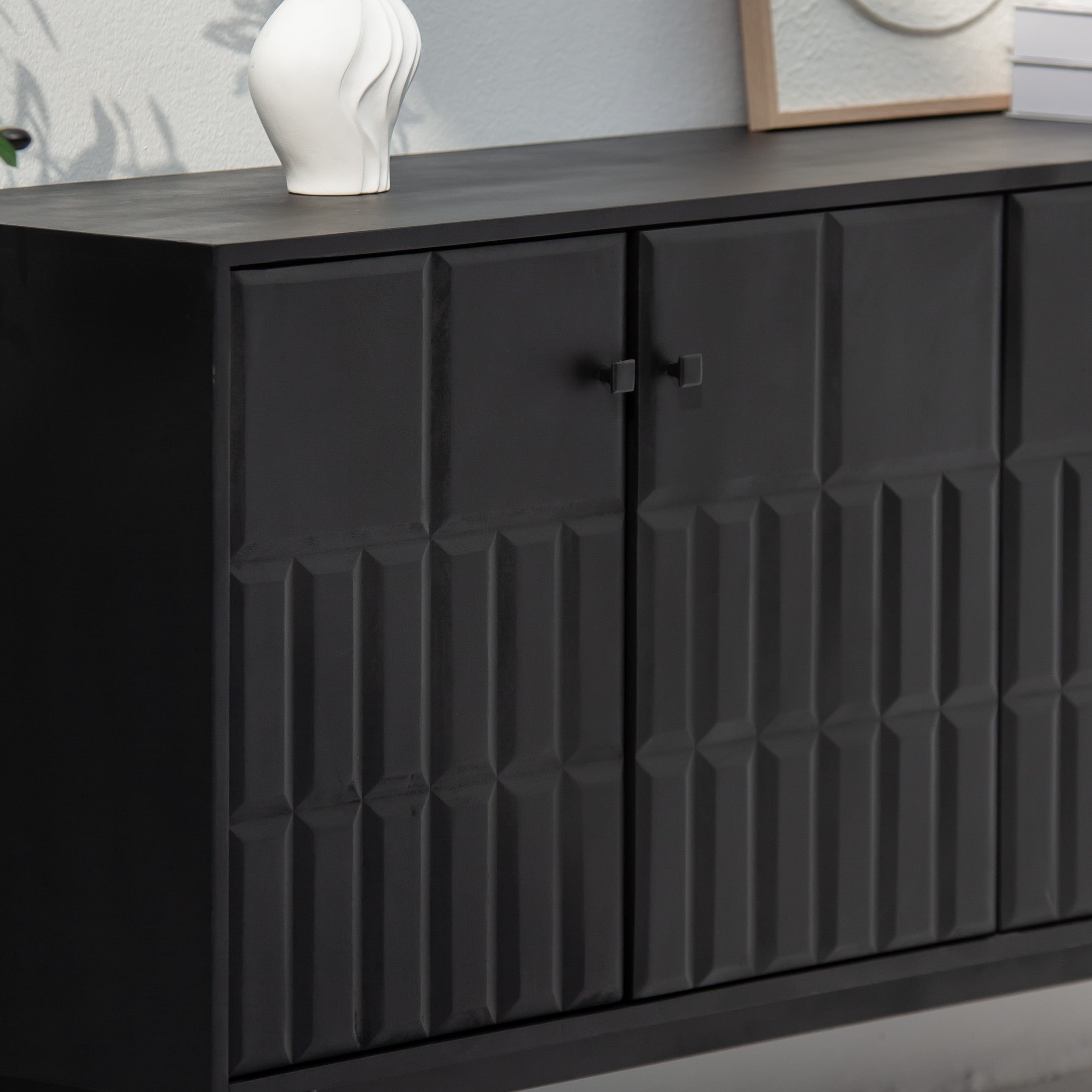 NUVOR WOODEN FOUR DOOR SIDEBOARD