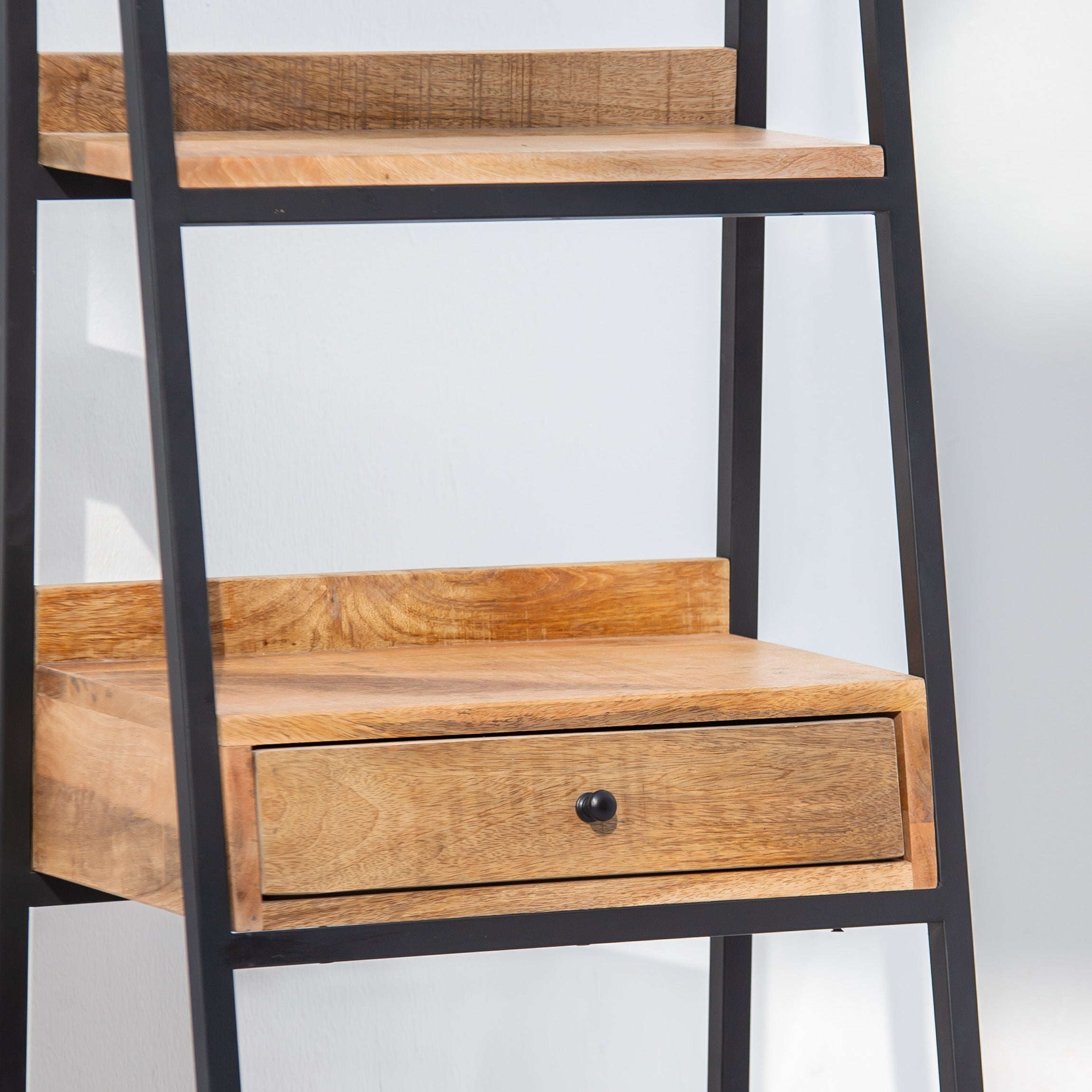 IRONIX WOODEN TWO DRAWER BOOKSHELF