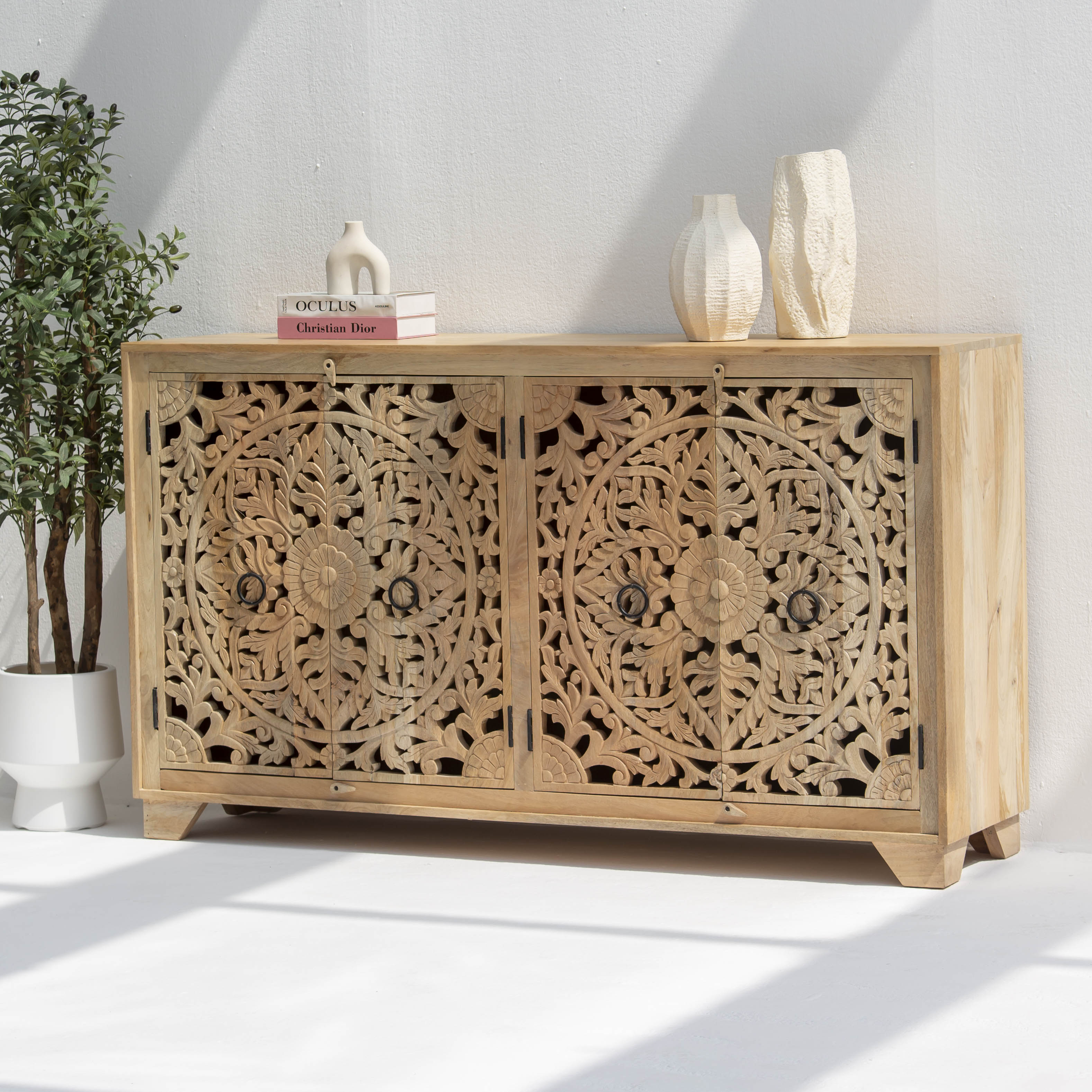 ROYAL CARVED FOUR DOOR SIDEBOARD - Art and craft furniture 