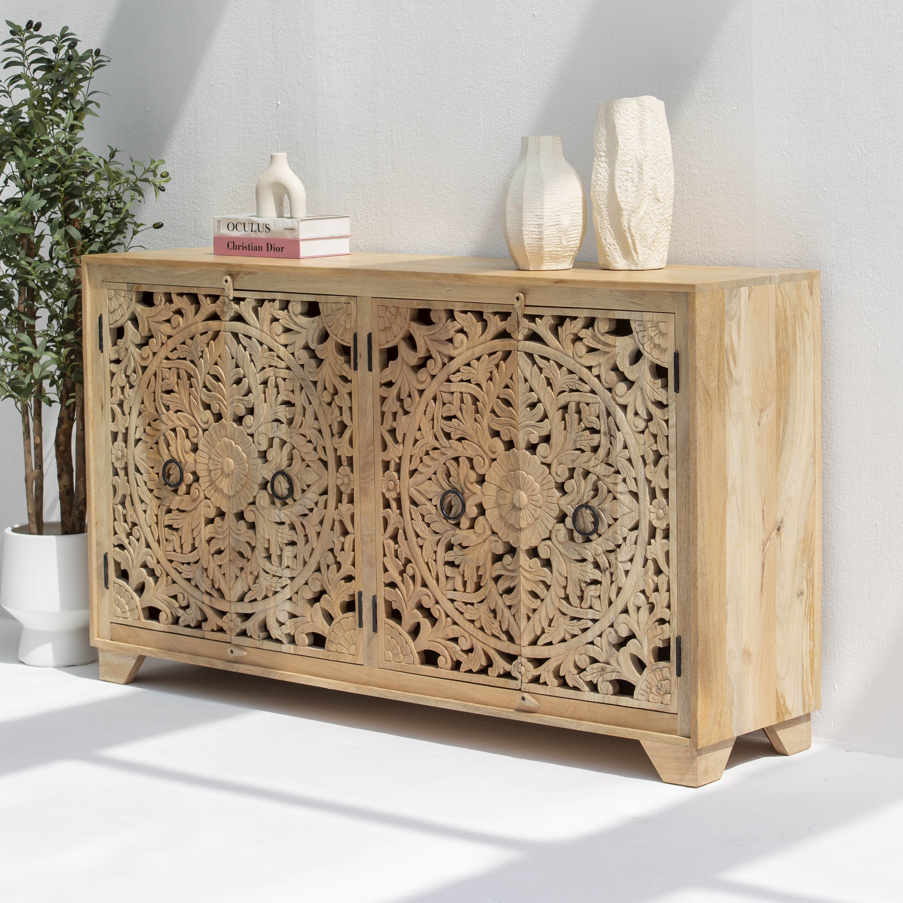 ROYAL CARVED FOUR DOOR SIDEBOARD - Art and craft furniture 