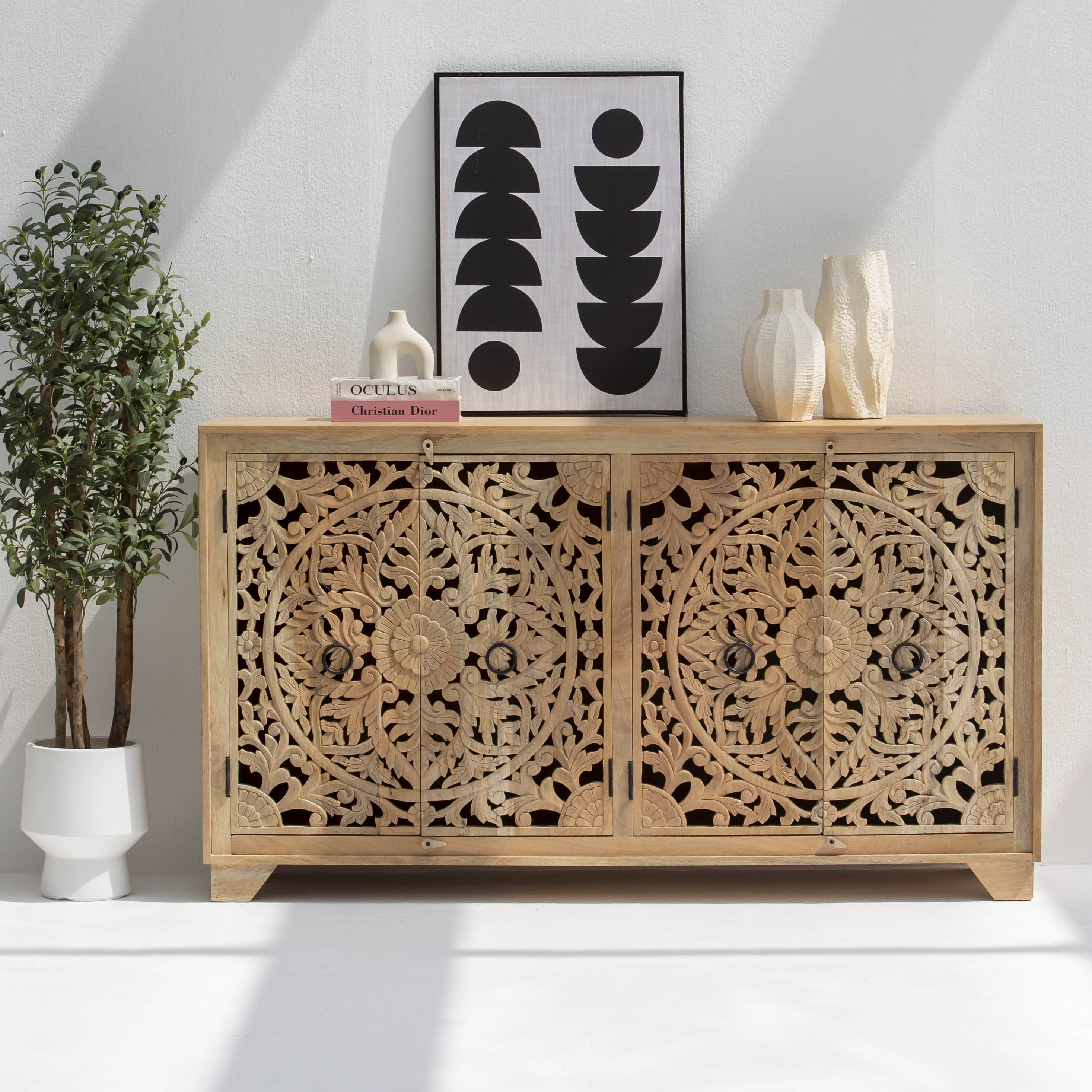 ROYAL CARVED FOUR DOOR SIDEBOARD - Art and craft furniture 