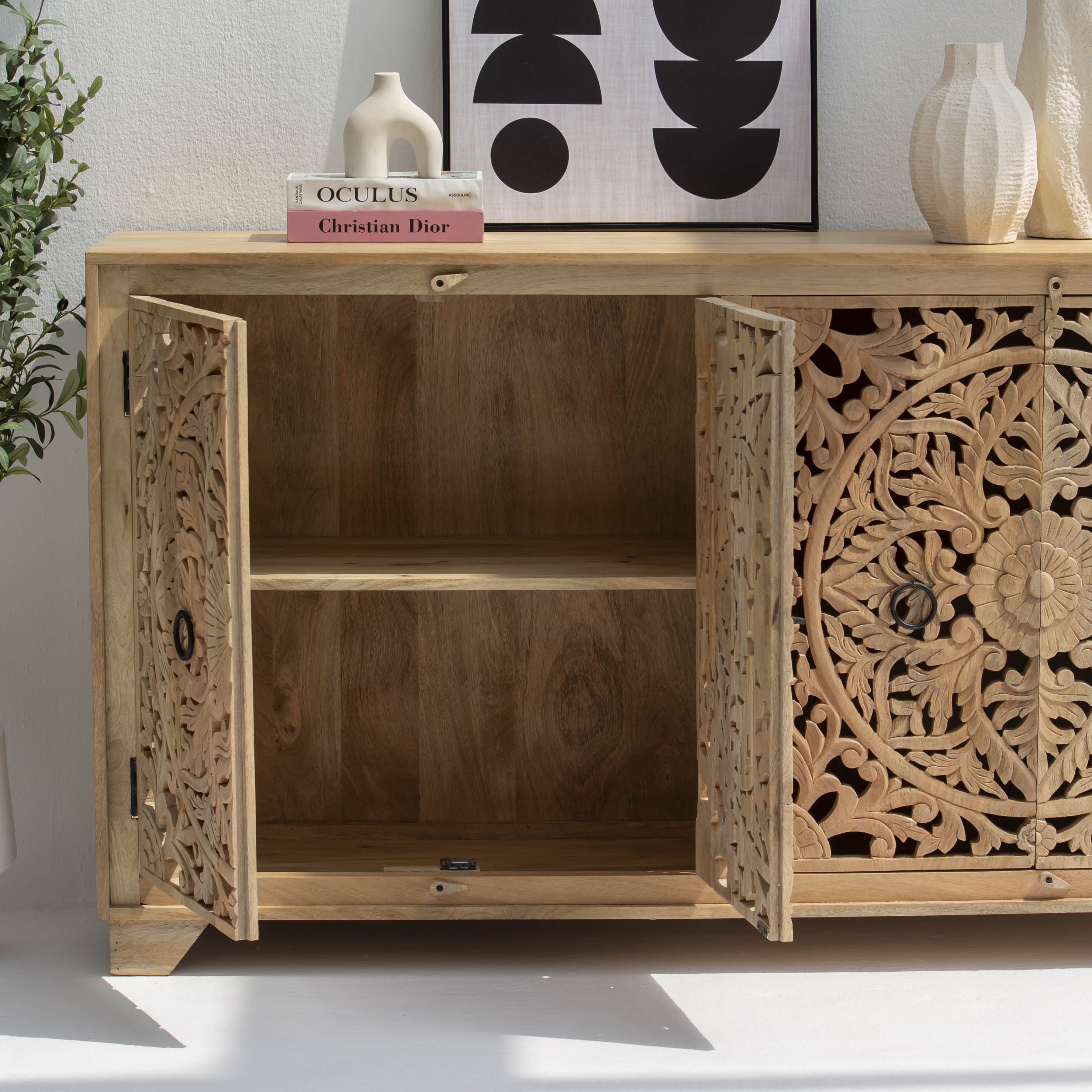 ROYAL CARVED FOUR DOOR SIDEBOARD - Art and craft furniture 