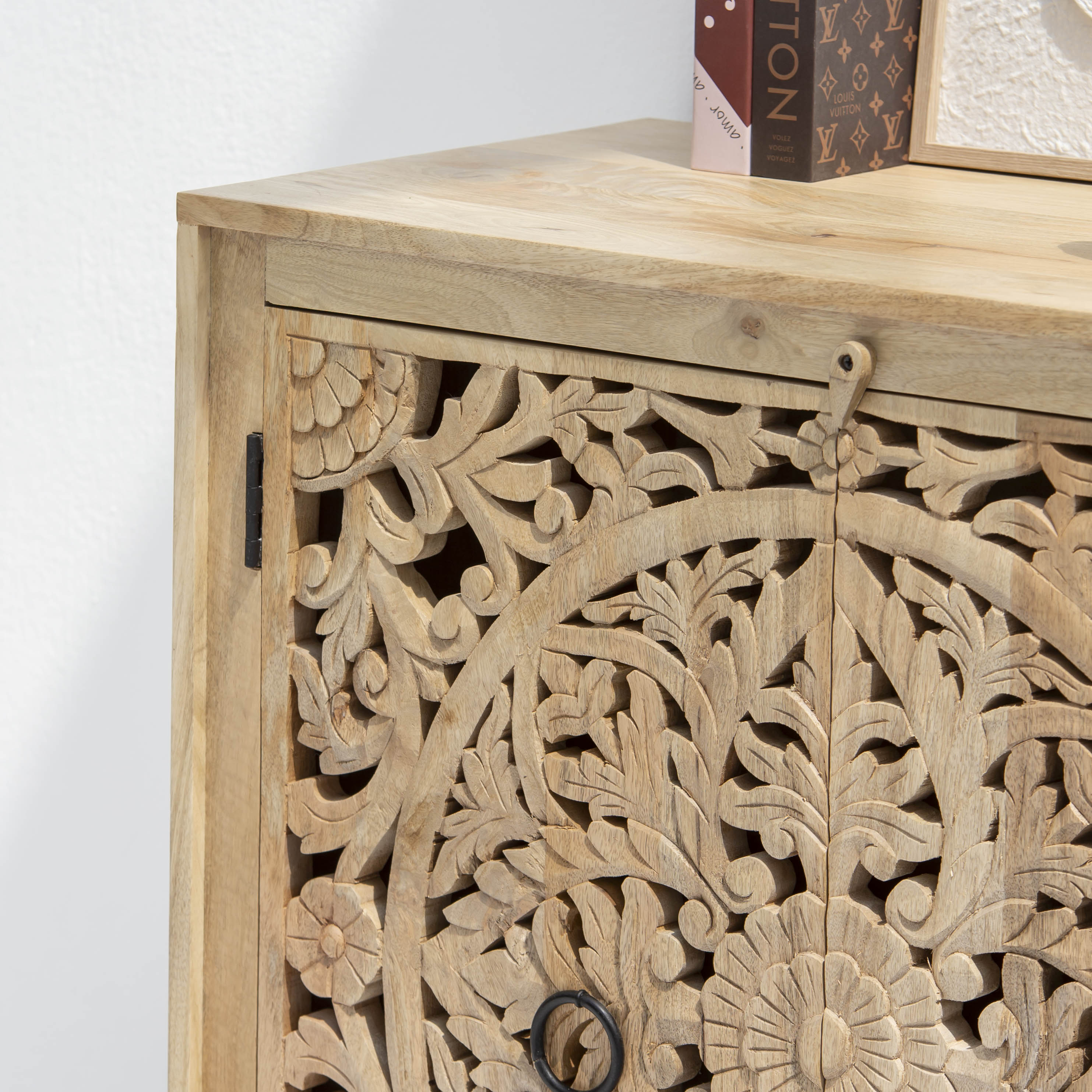 KARIGAR CARVED TWO DOOR SIDEBOARD - Art and craft furniture 
