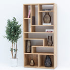 AUREVO WOODEN OPEN BOOKSHELF - Art and craft furniture 