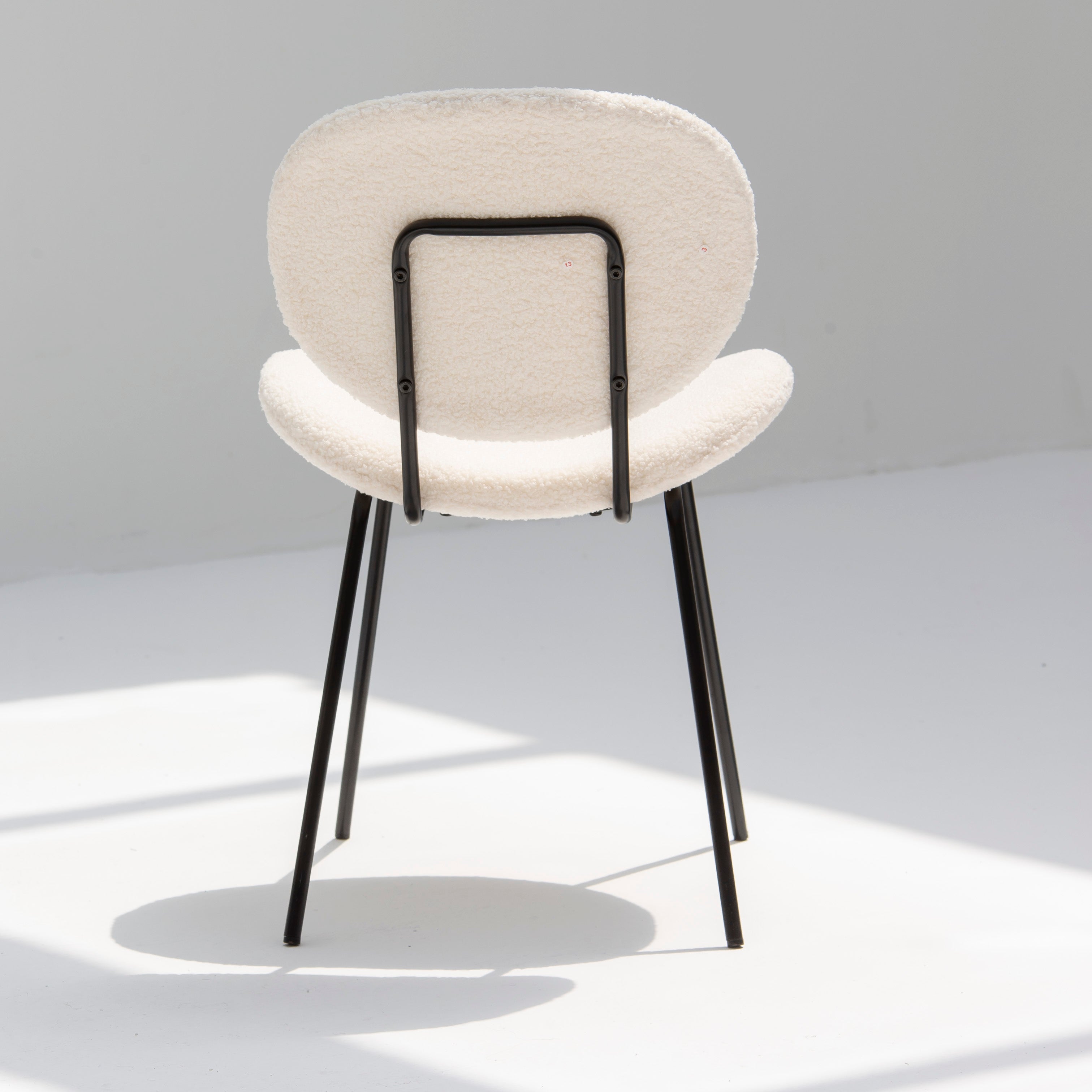 ARC WHITE FABRIC DINING CHAIR - Art and craft furniture 
