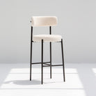 NUAGE WHITE FABRIC BAR CHAIR - Art and craft furniture 