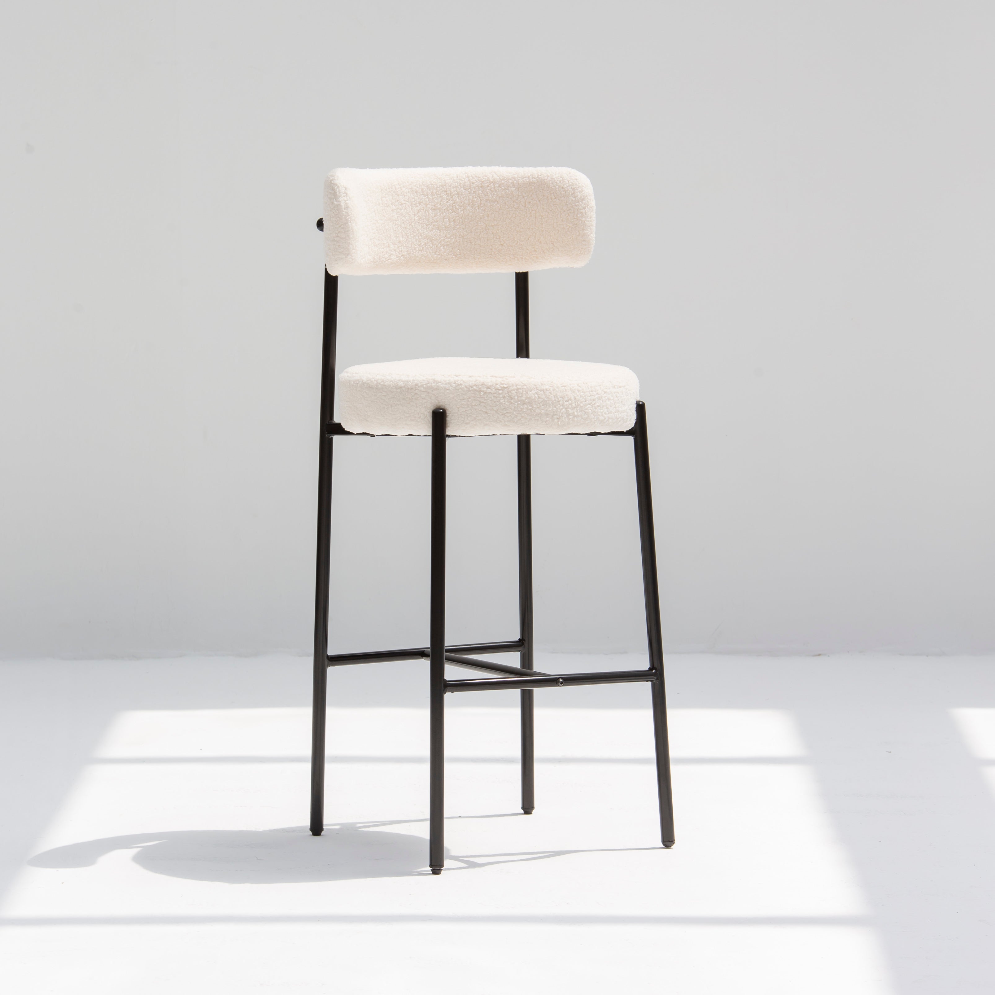NUAGE WHITE FABRIC BAR CHAIR - Art and craft furniture 