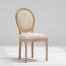 VERSAILLES WHITE FABRIC DINING CHAIR - Art and craft furniture 