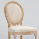 VERSAILLES WHITE FABRIC DINING CHAIR - Art and craft furniture 