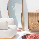 Celeste Wooden Curve Mirror Frame - Art and craft furniture 