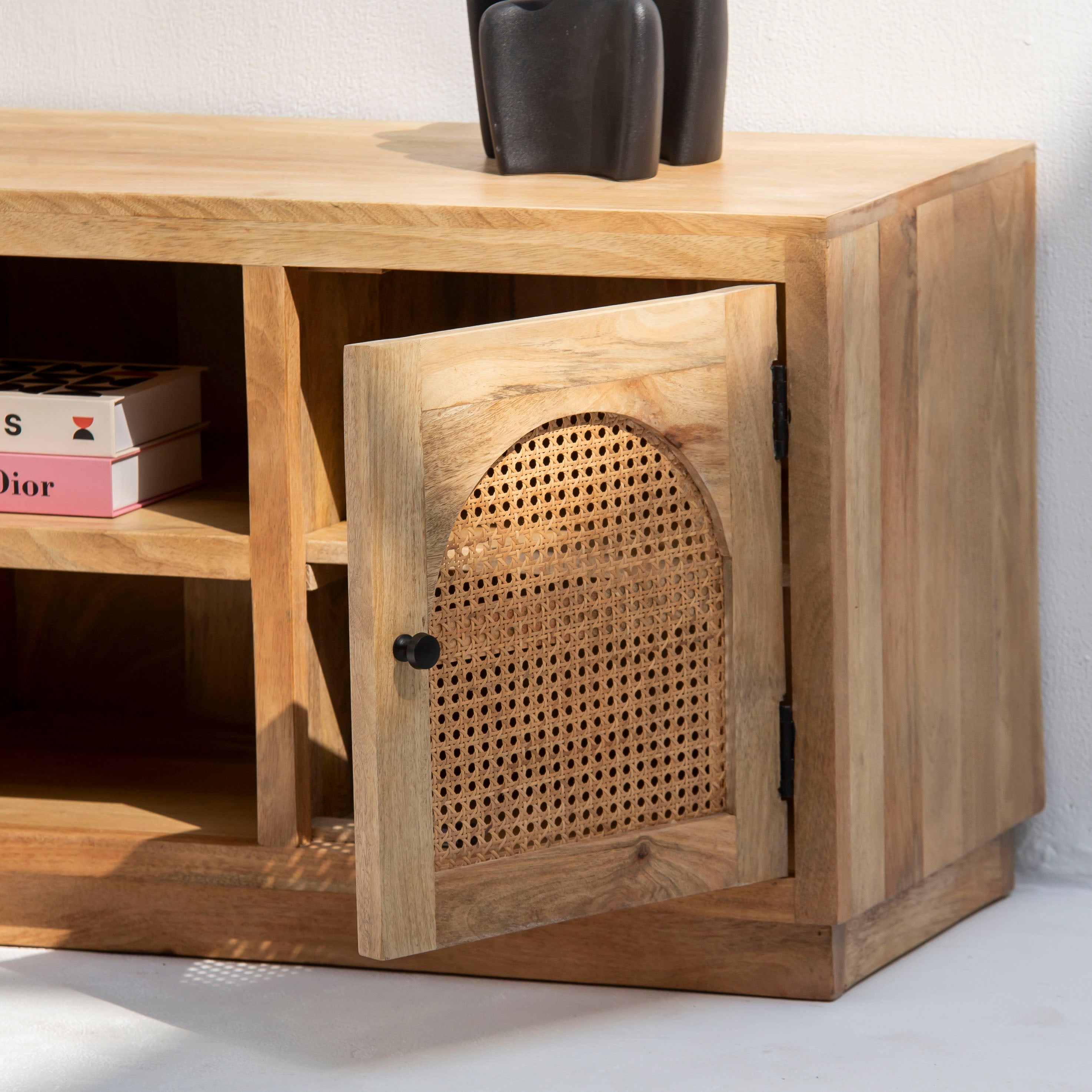 CANOVA RATTAN TWO DOOR TV STAND