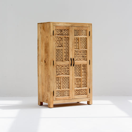 SIERRA WOODEN CARVING CABINET