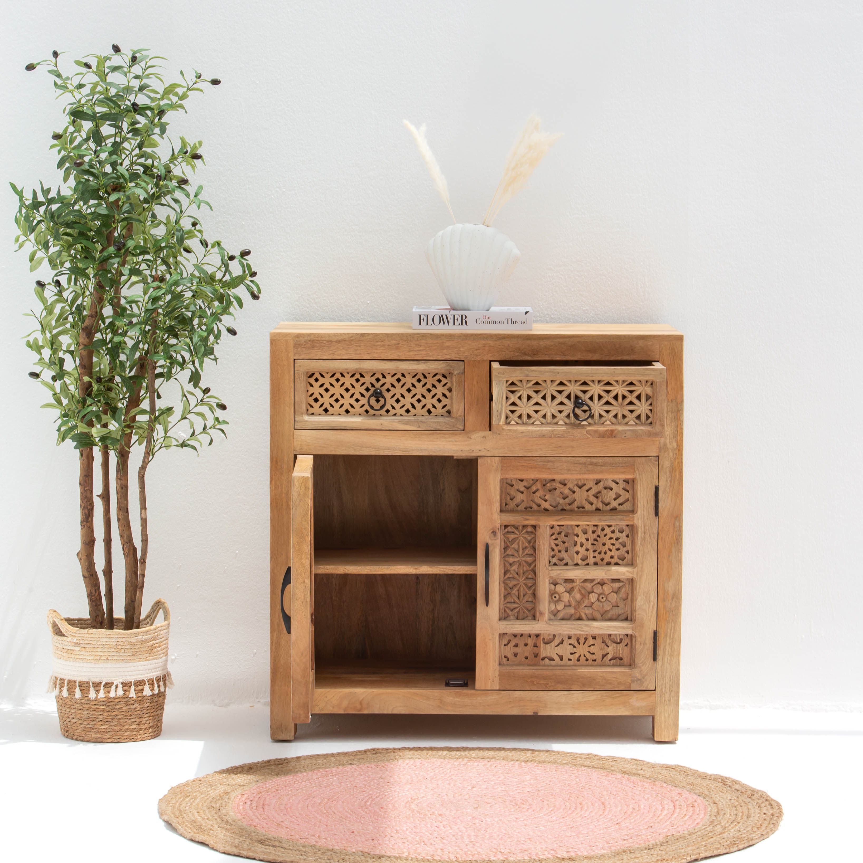 SIERRA WOODEN TWO DRAWER TWO DOOR SIDEBOARD