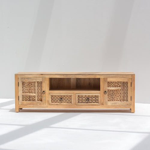 SIERRA WOODEN CARVING TV STAND