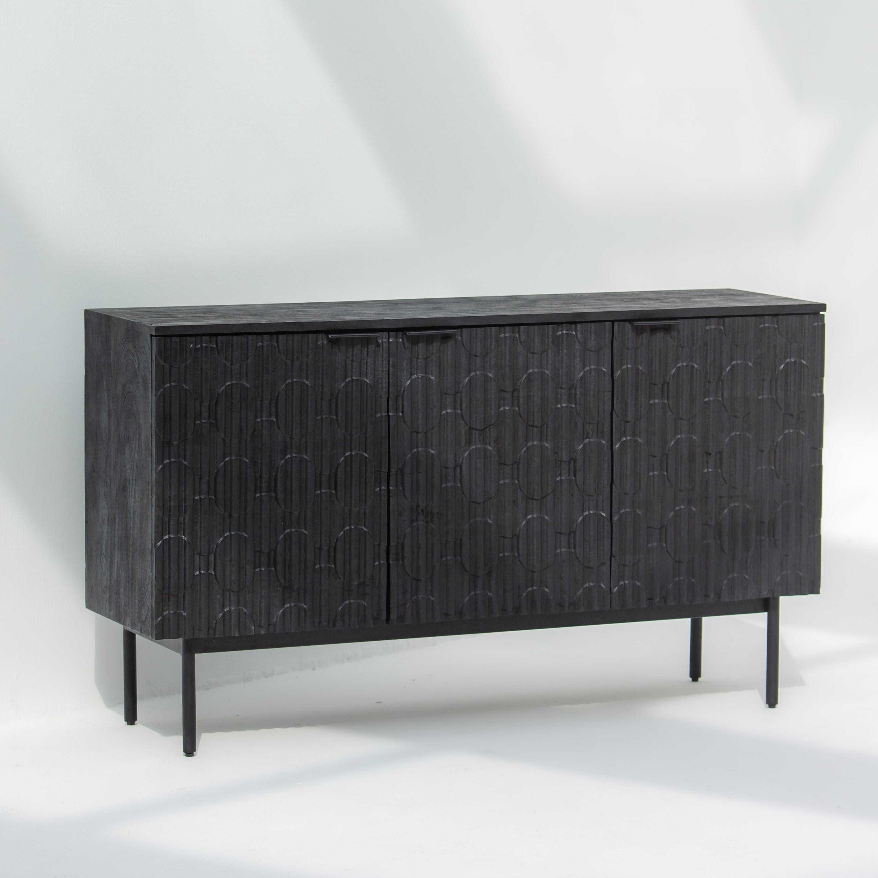 BLACK GALAXY THREE DOOR SIDEBOARD
