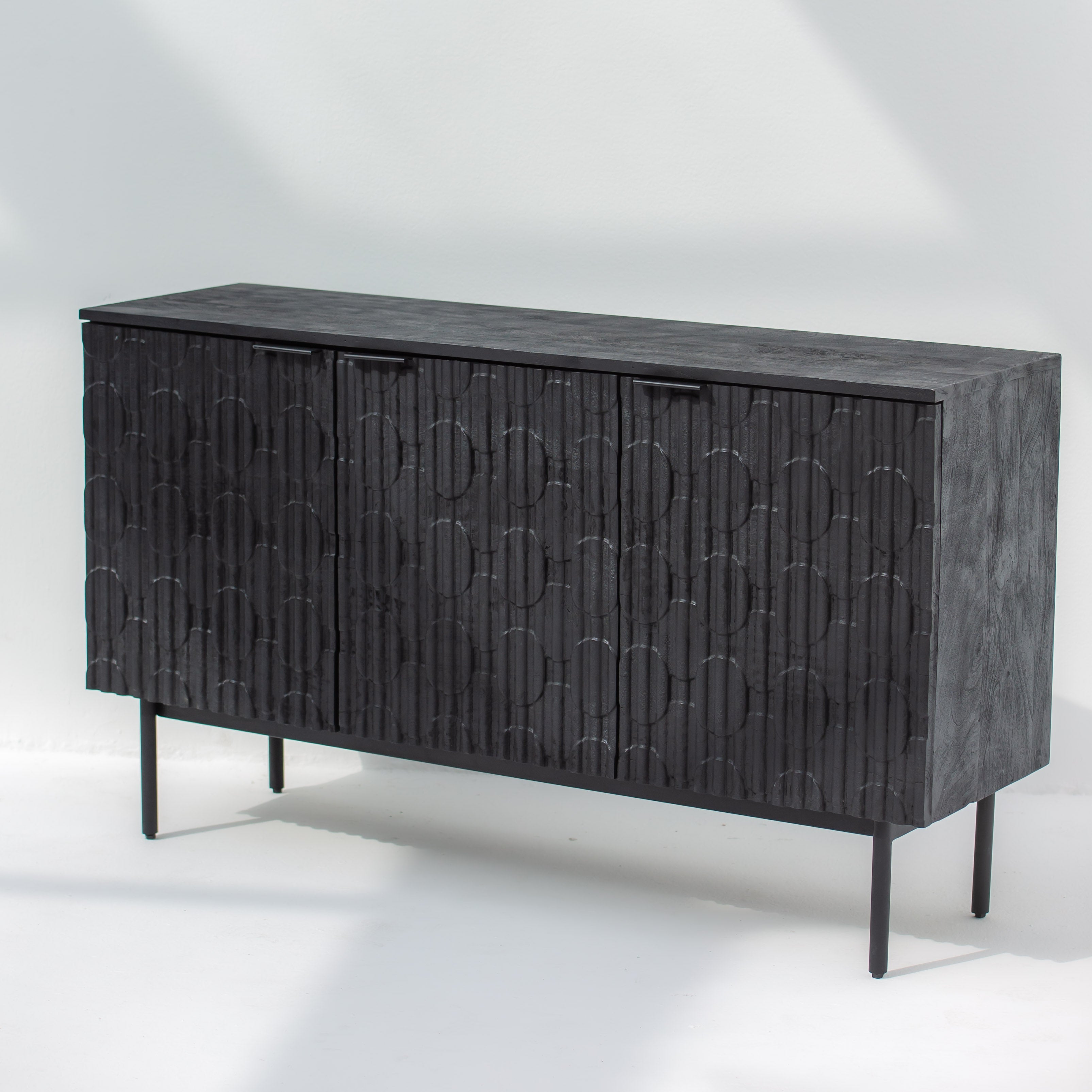 BLACK GALAXY THREE DOOR SIDEBOARD