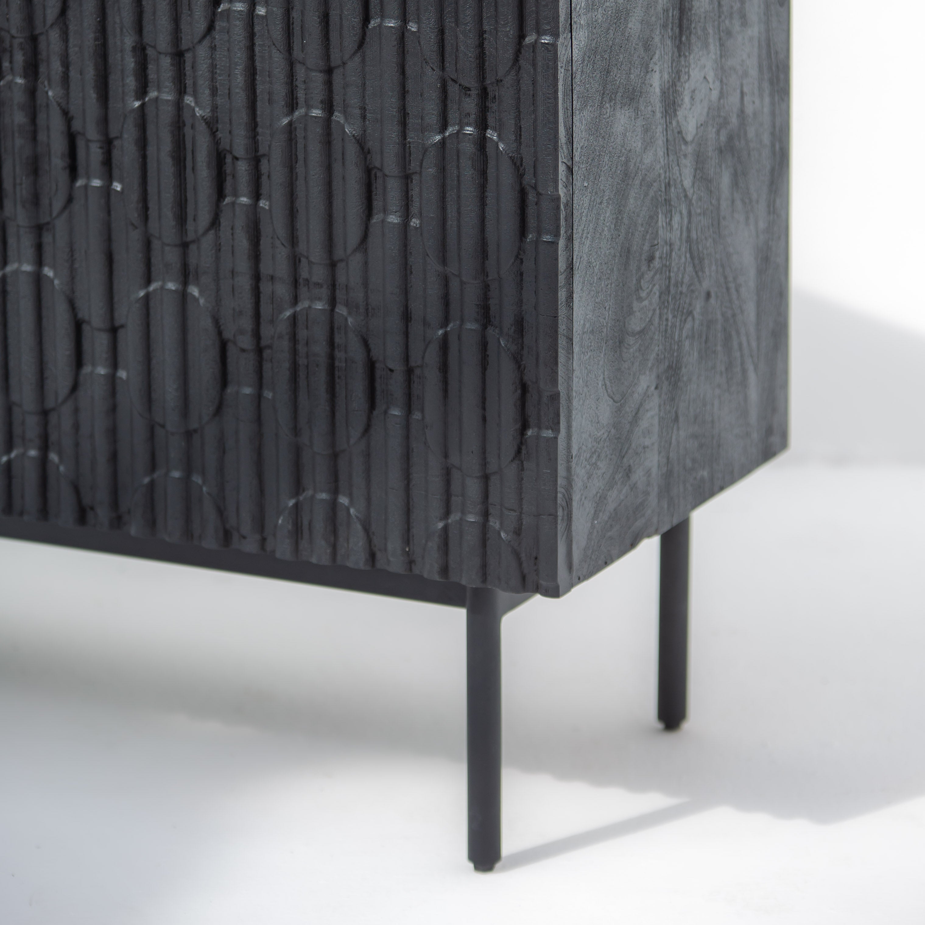 BLACK GALAXY THREE DOOR SIDEBOARD