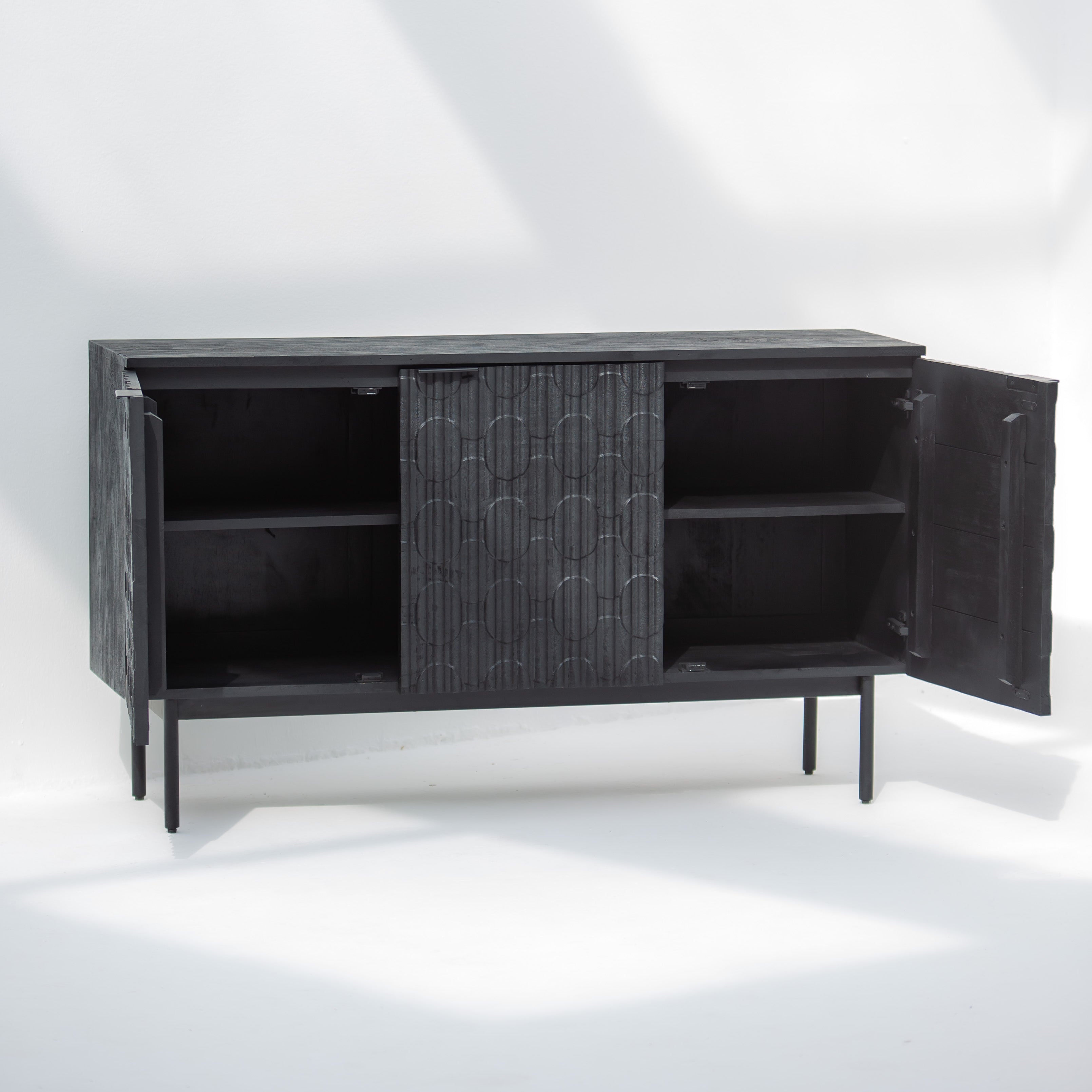 BLACK GALAXY THREE DOOR SIDEBOARD