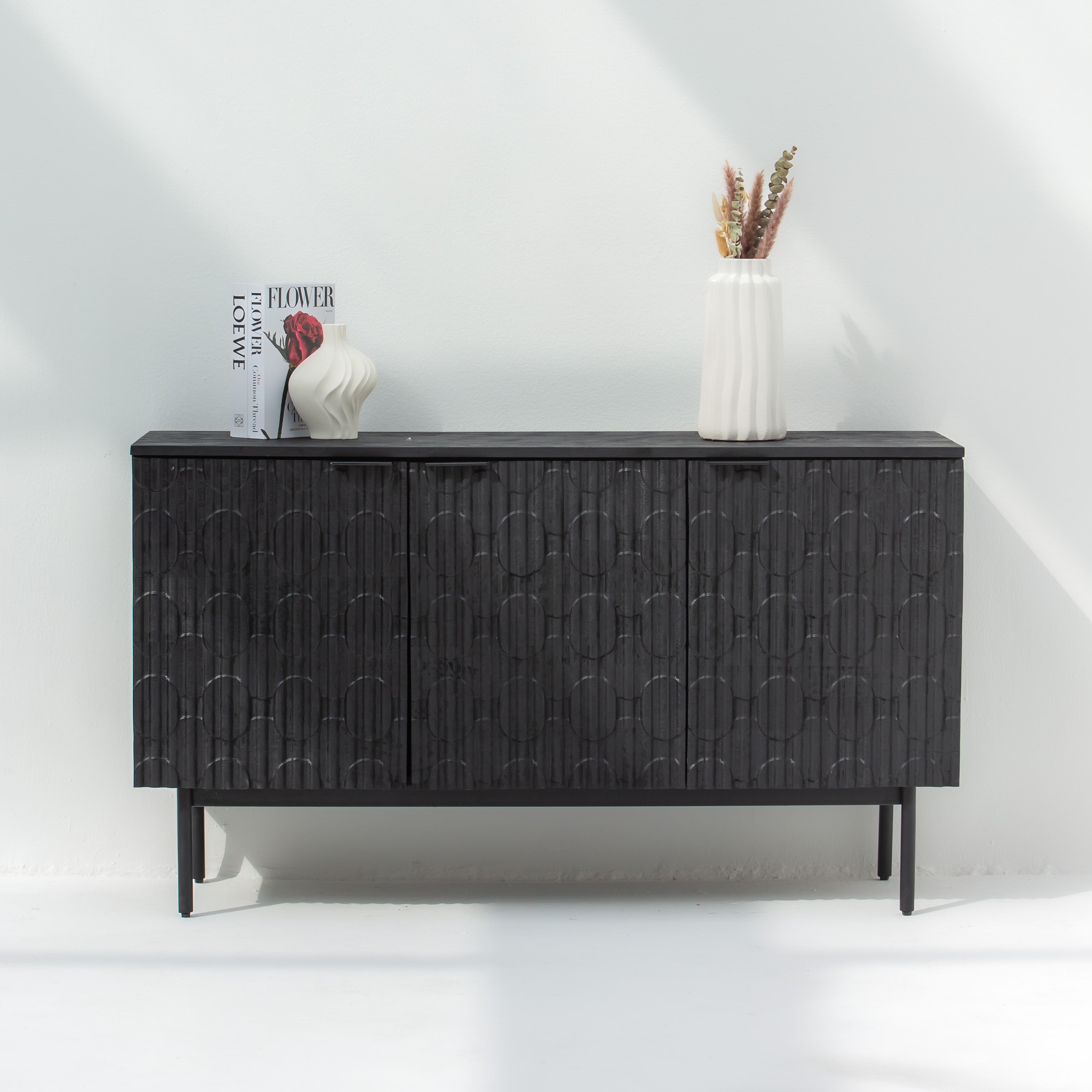 BLACK GALAXY THREE DOOR SIDEBOARD