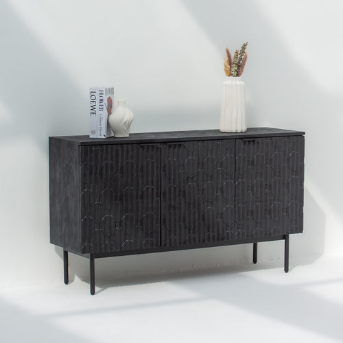 BLACK GALAXY THREE DOOR SIDEBOARD