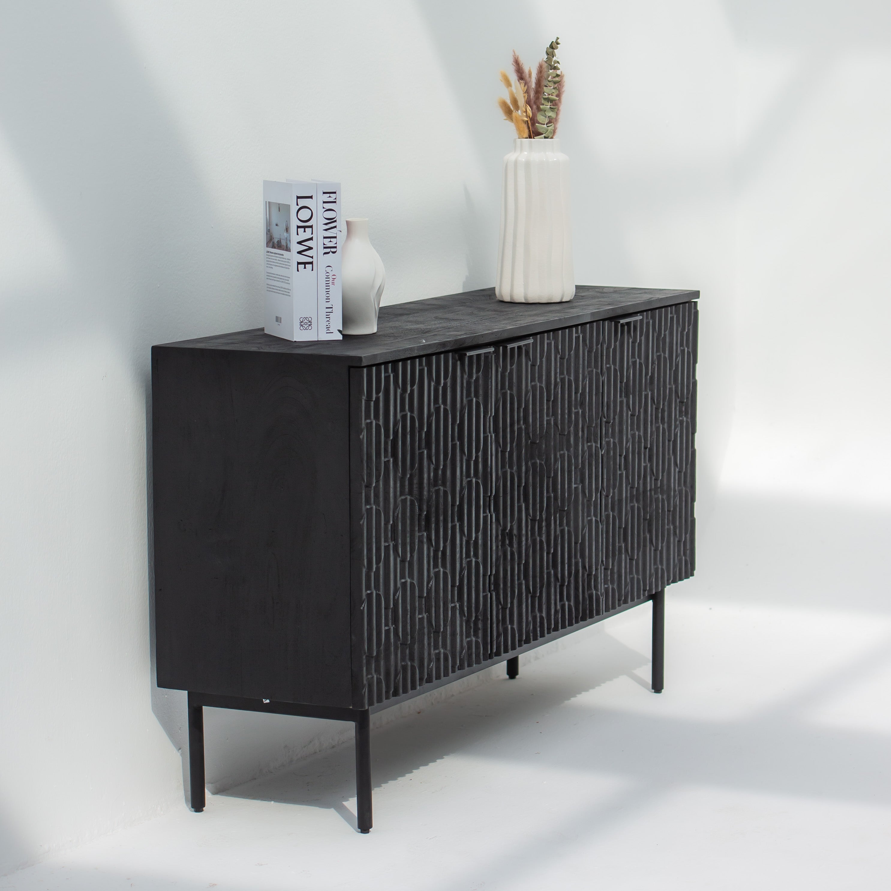 BLACK GALAXY THREE DOOR SIDEBOARD