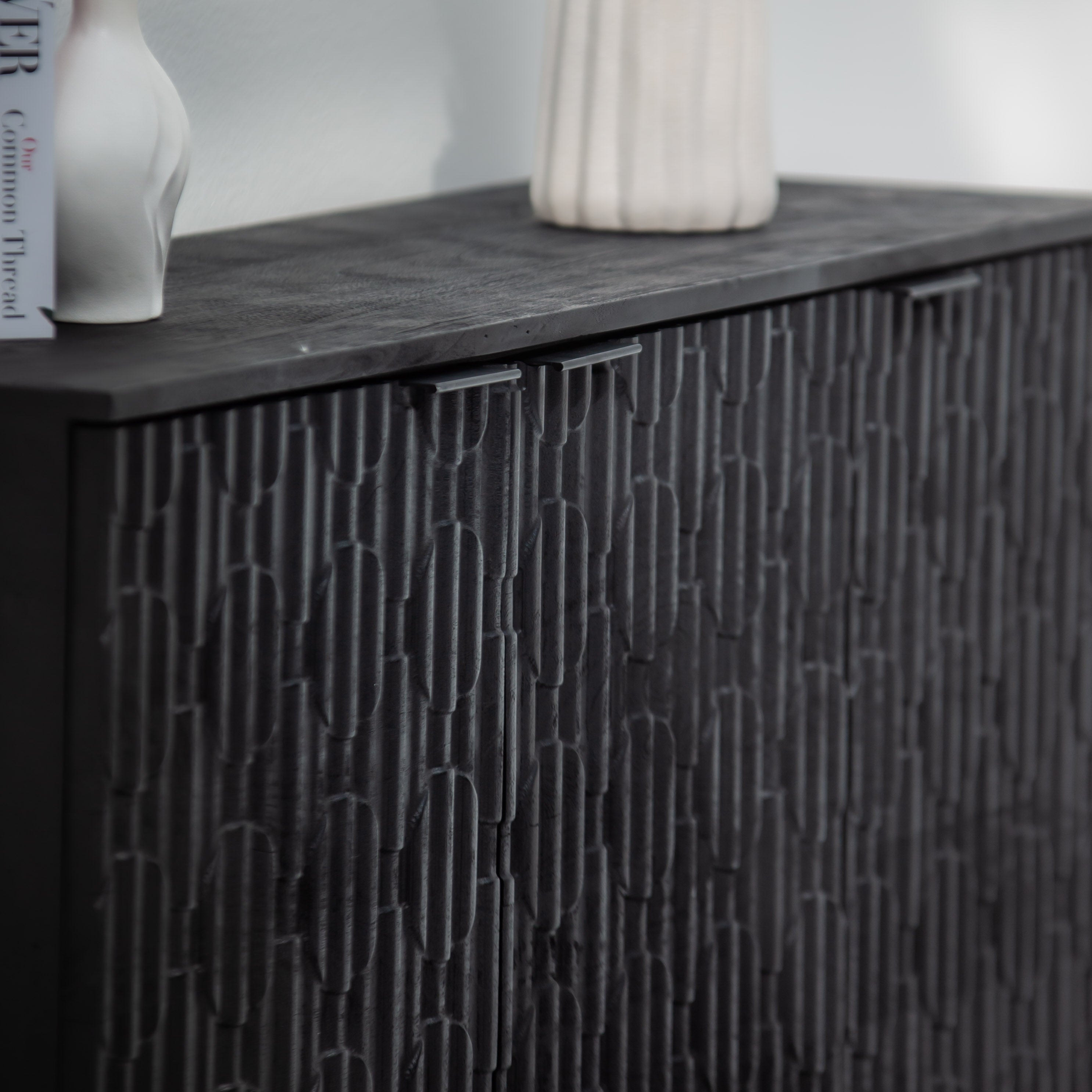 BLACK GALAXY THREE DOOR SIDEBOARD