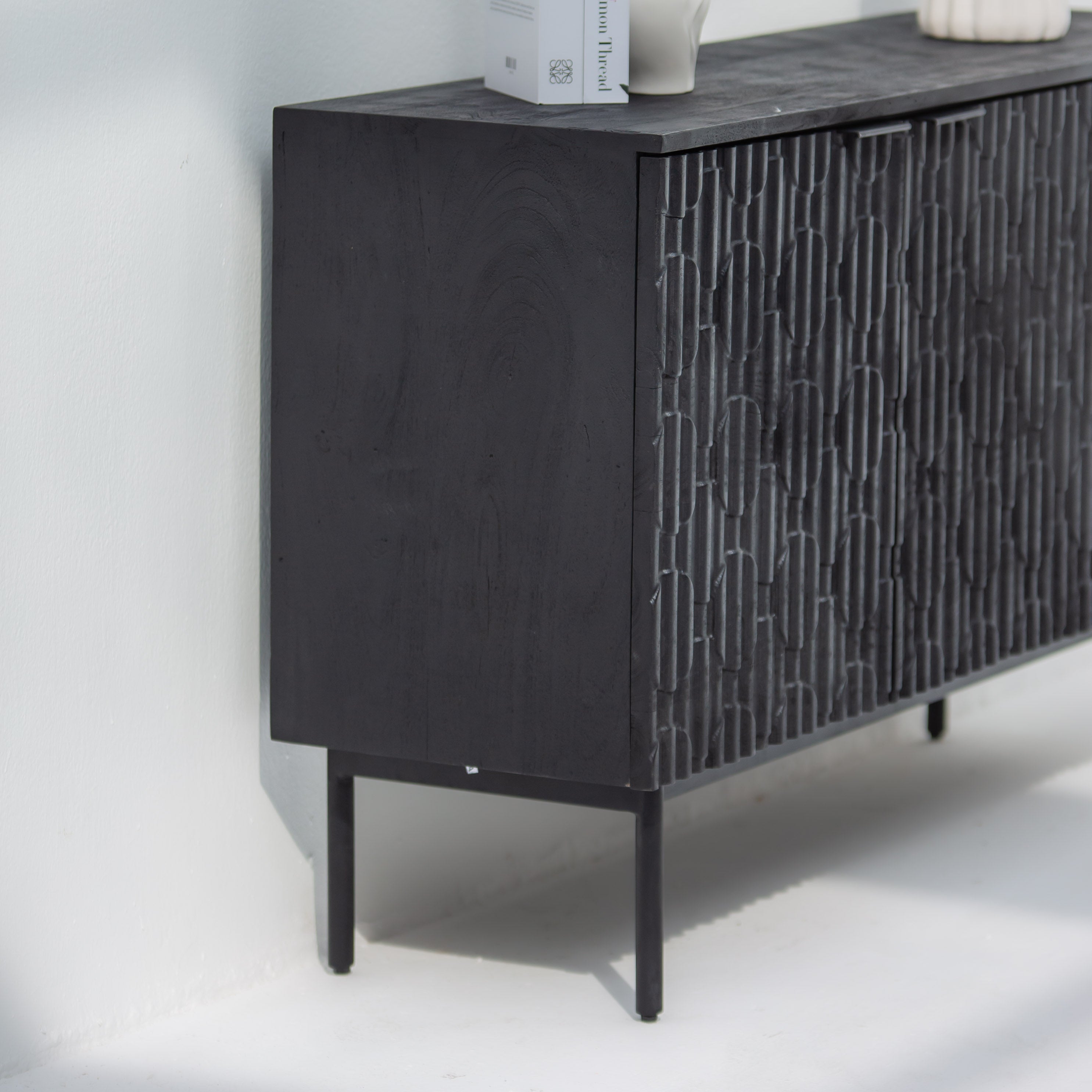 BLACK GALAXY THREE DOOR SIDEBOARD