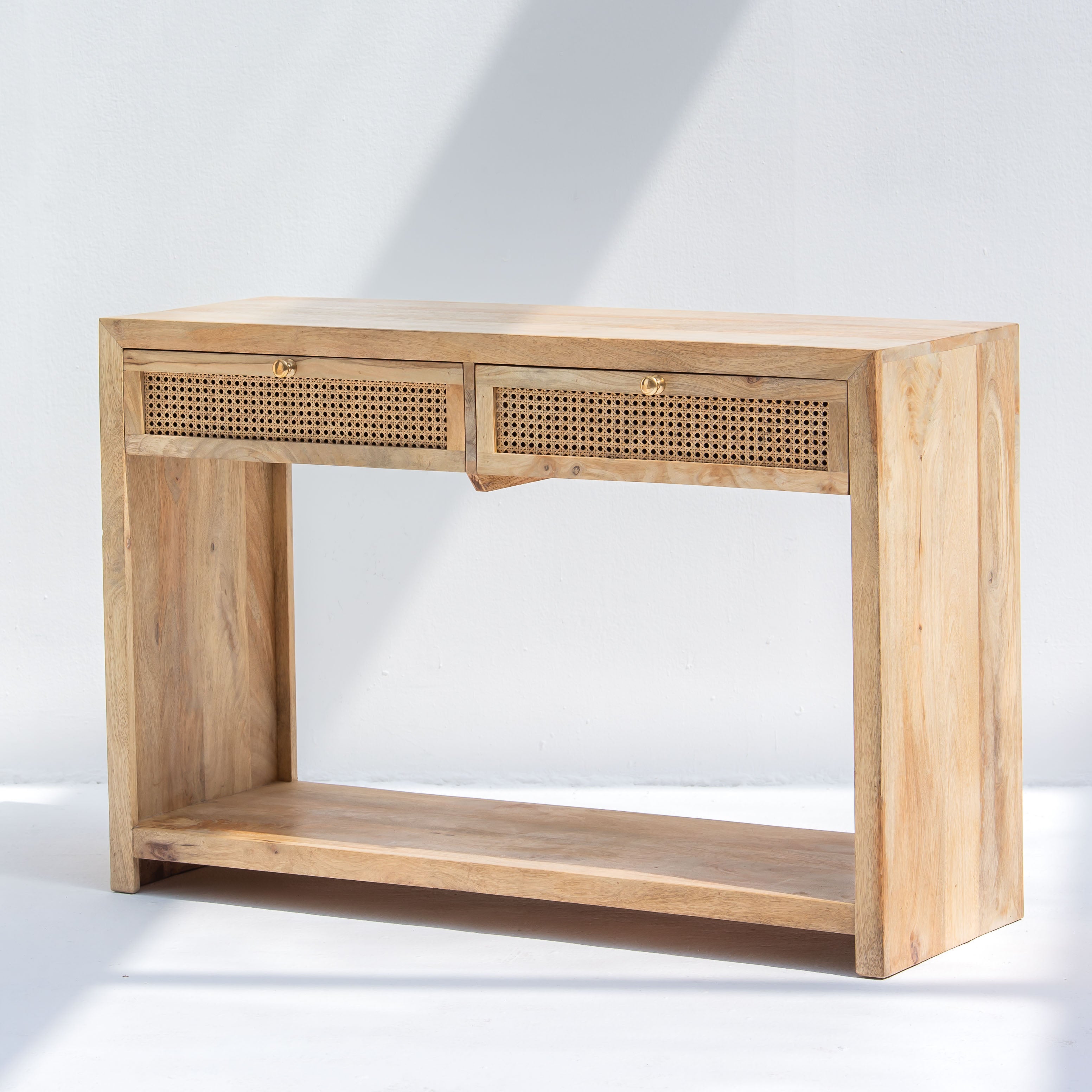 CANOVIA CANE TWO DRAWERS CANSOLE TABLE