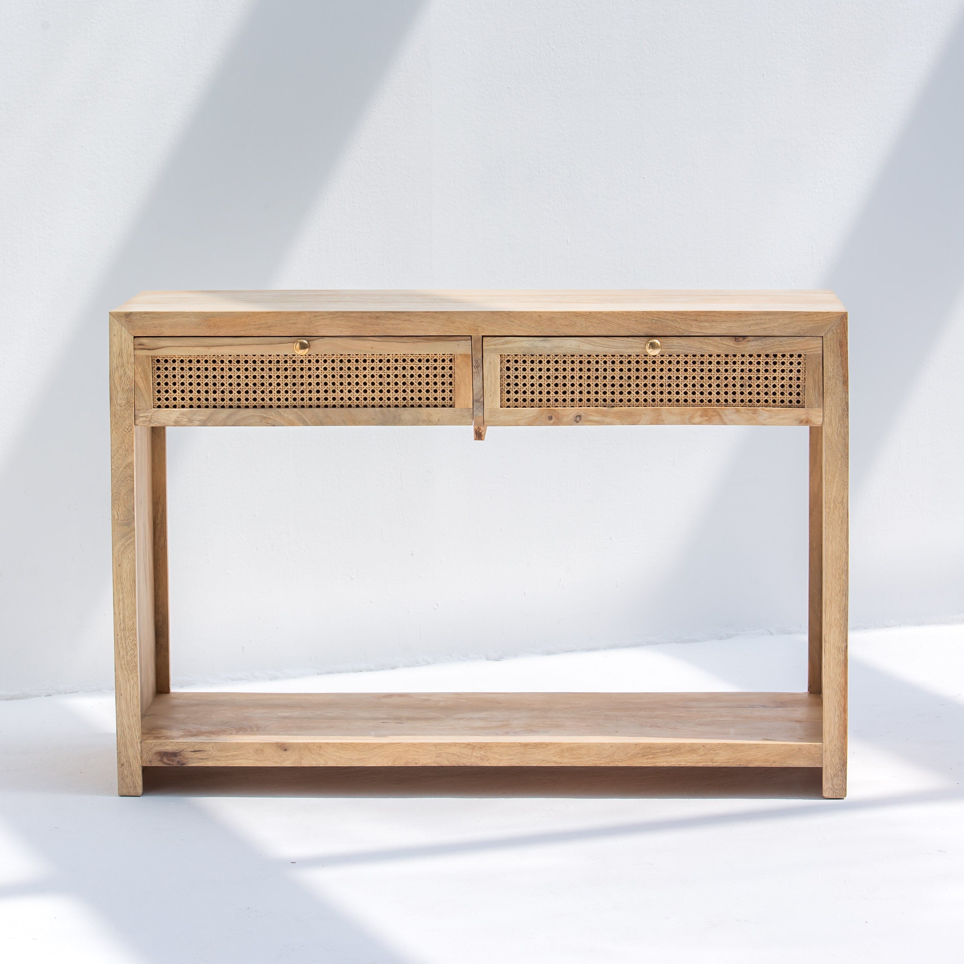 CANOVIA CANE TWO DRAWERS CANSOLE TABLE
