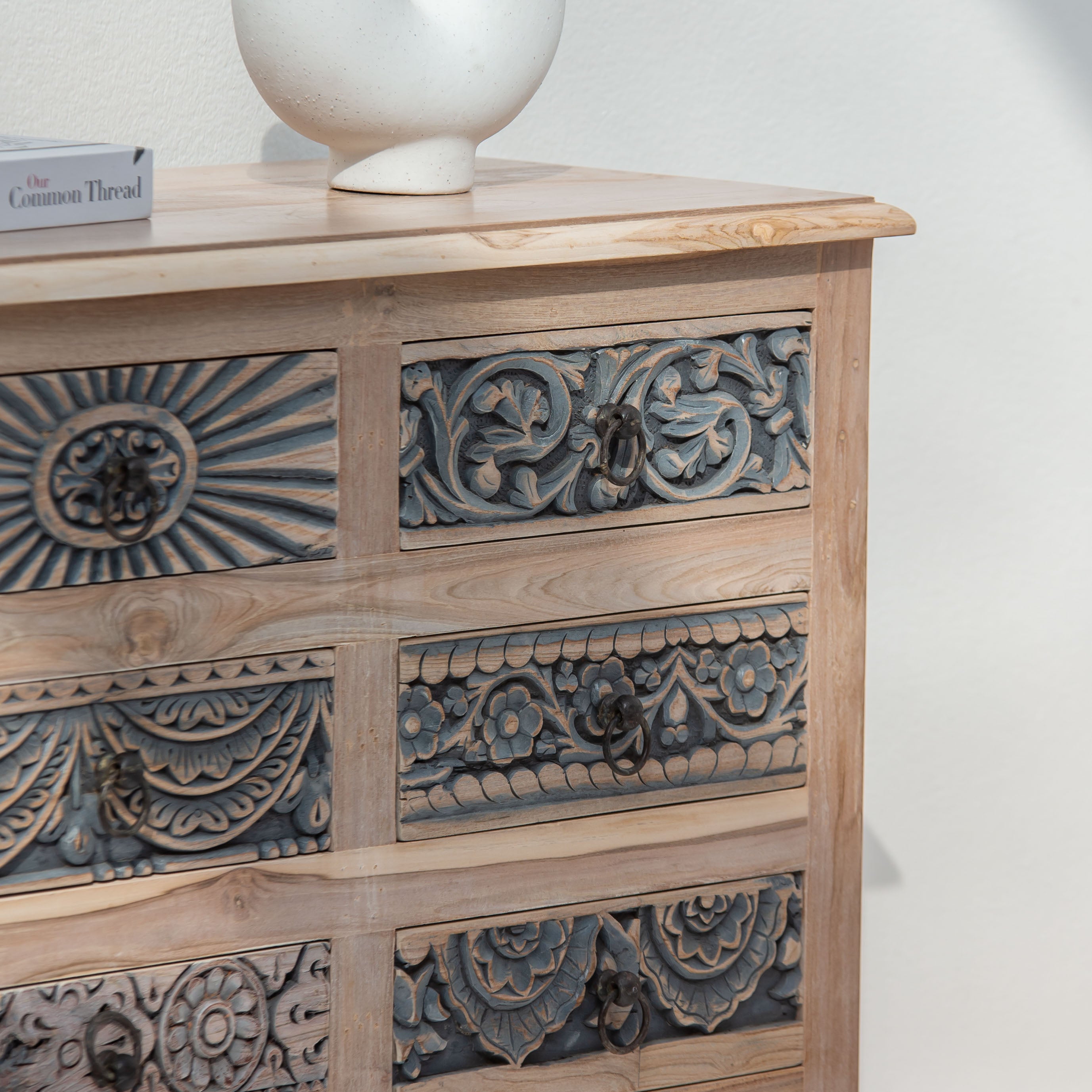 CHARLORE WOODEN EIGHT DRAWER DRAWCHEST