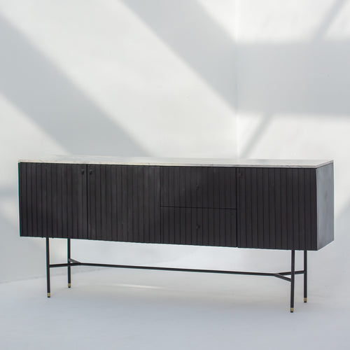 VANTA MARBLE TOP THREE DOOR SIDEBOARD