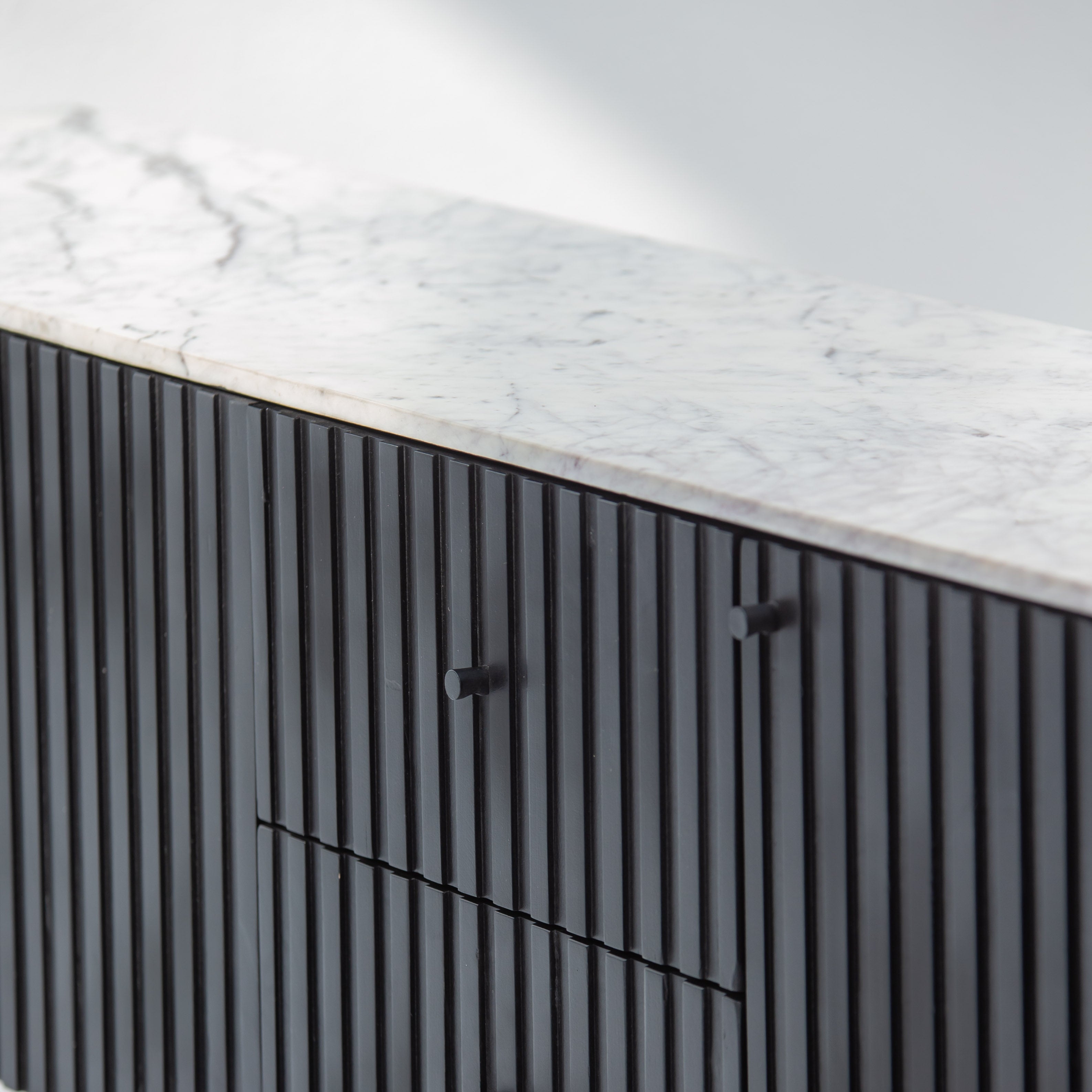 VANTA MARBLE TOP THREE DOOR SIDEBOARD