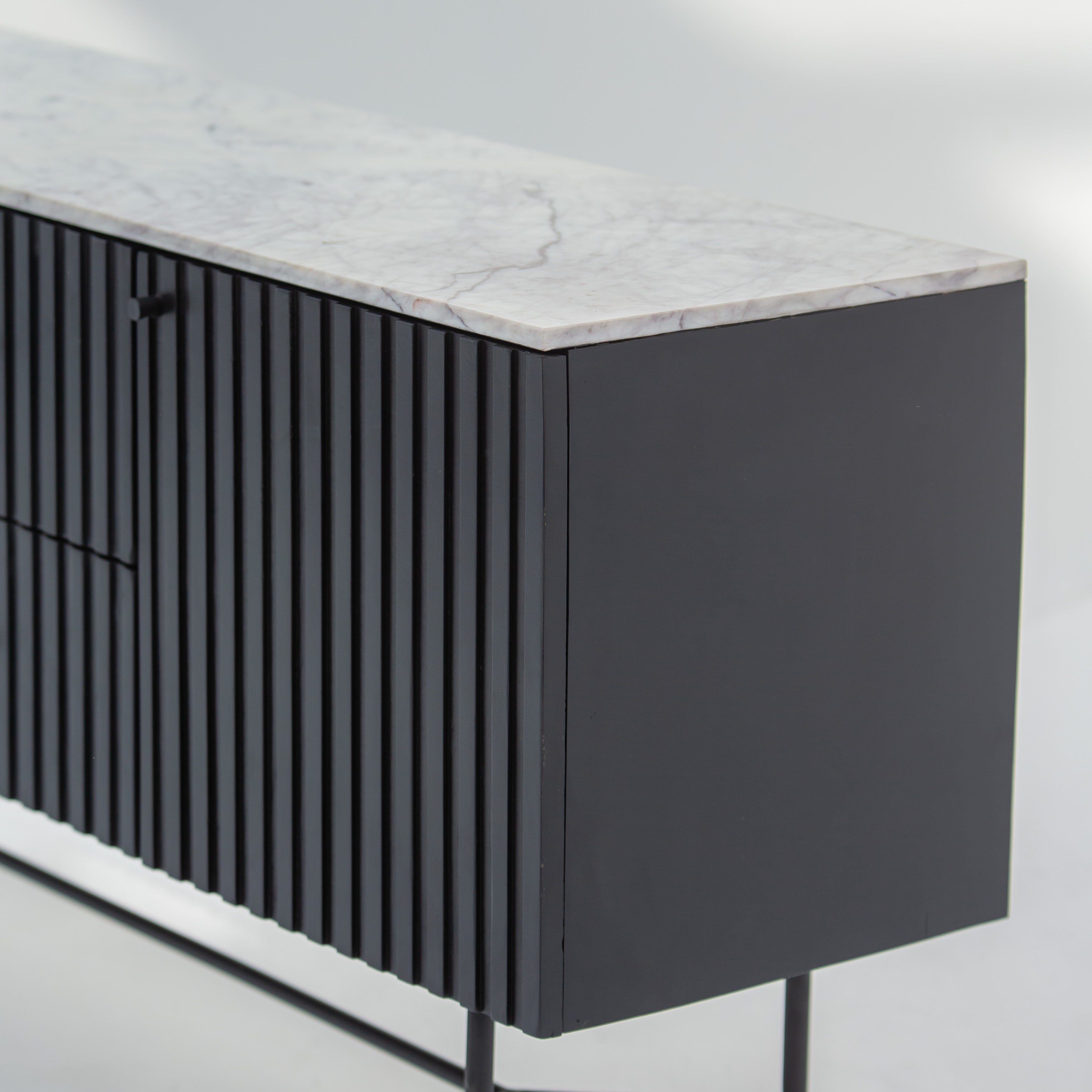 VANTA MARBLE TOP THREE DOOR SIDEBOARD