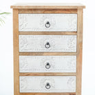 DARWIN SIX DRAWER CARVED CHEST OF DRAWERS - Art and craft furniture 
