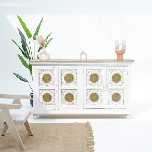 ZYARA FOUR DOOR BRASS FTD SIDEBOARD