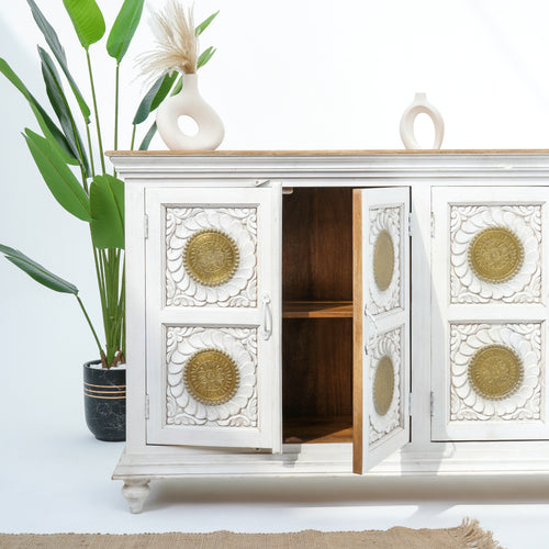ZYARA FOUR DOOR BRASS FTD SIDEBOARD