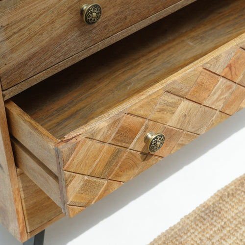 PERTH HILLS MANGO THREE DRAWER CHEST OF DRAWERS