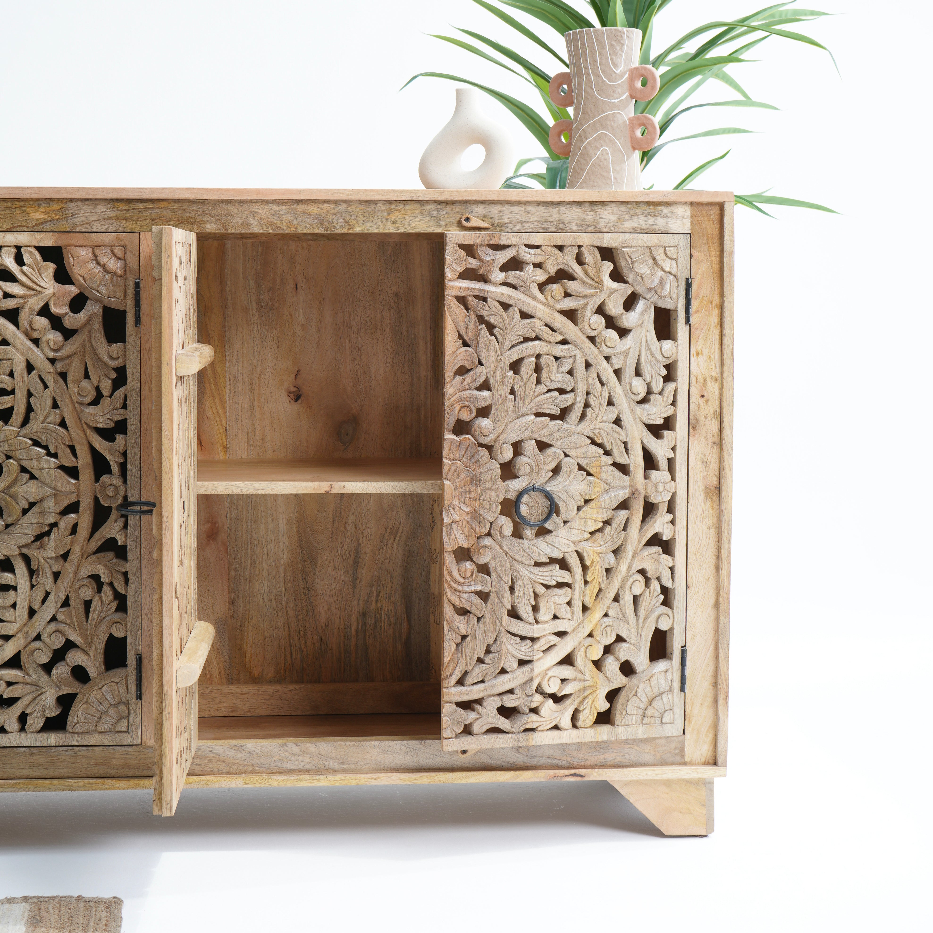 Karigar carved four door sideboard