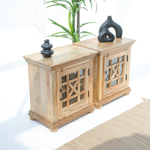 STARLIGHT ONE GLASS DOOR NIGHTSTAND