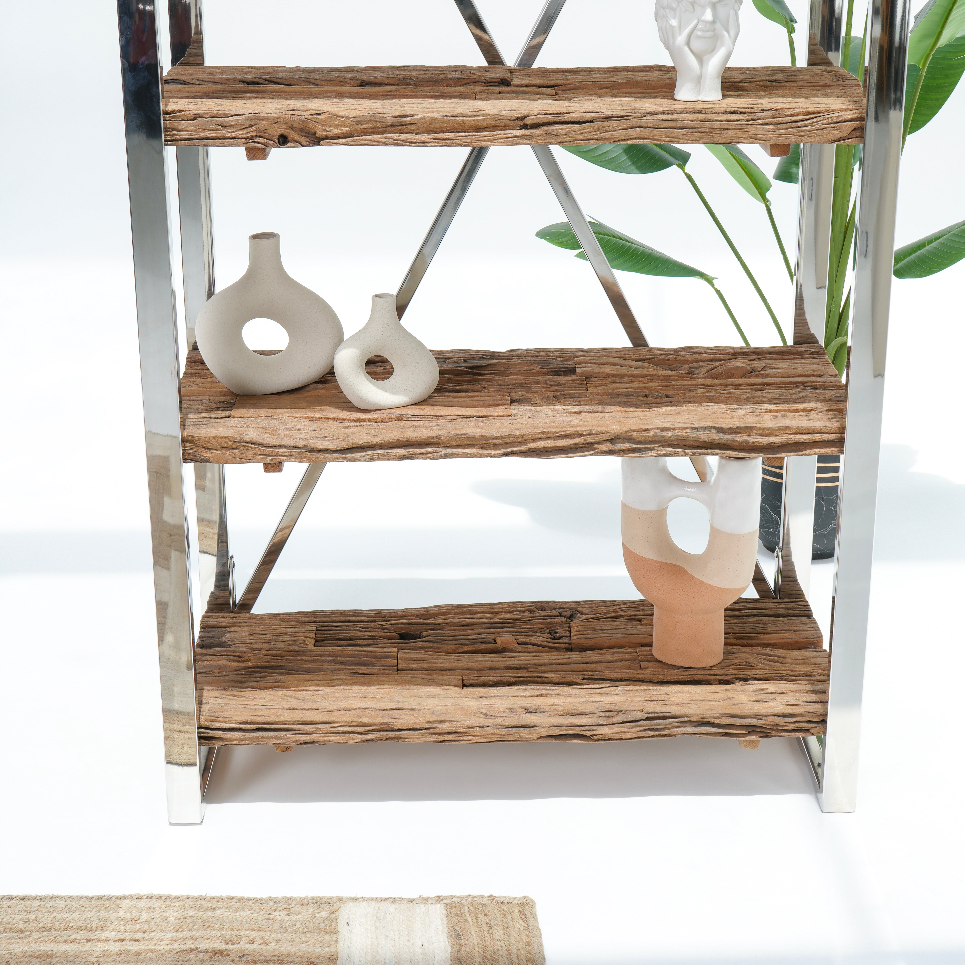 Railways Sleeper Steel Metal Bookshelf