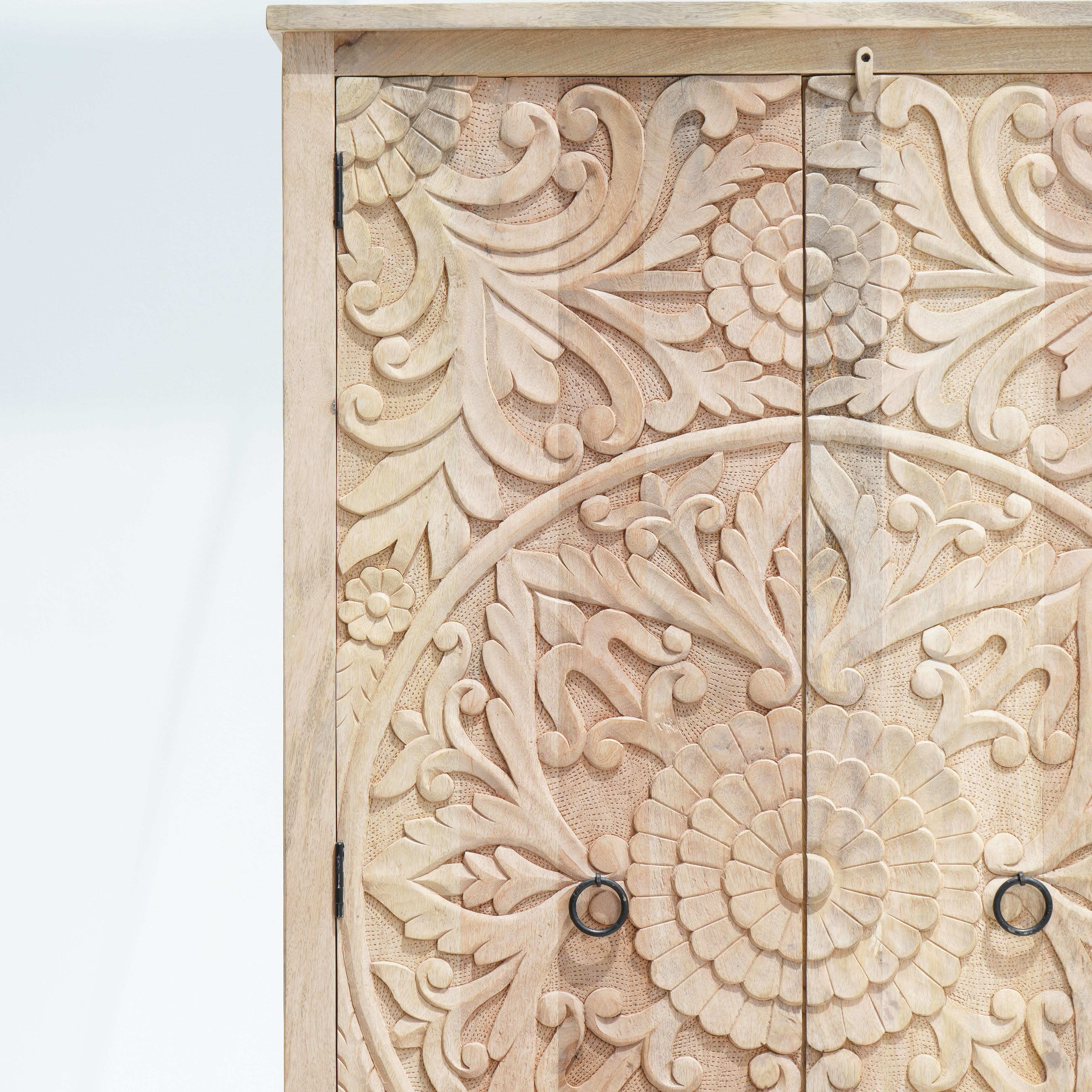 HERITAGE DABORA CARVED CABINET - Art and craft furniture 