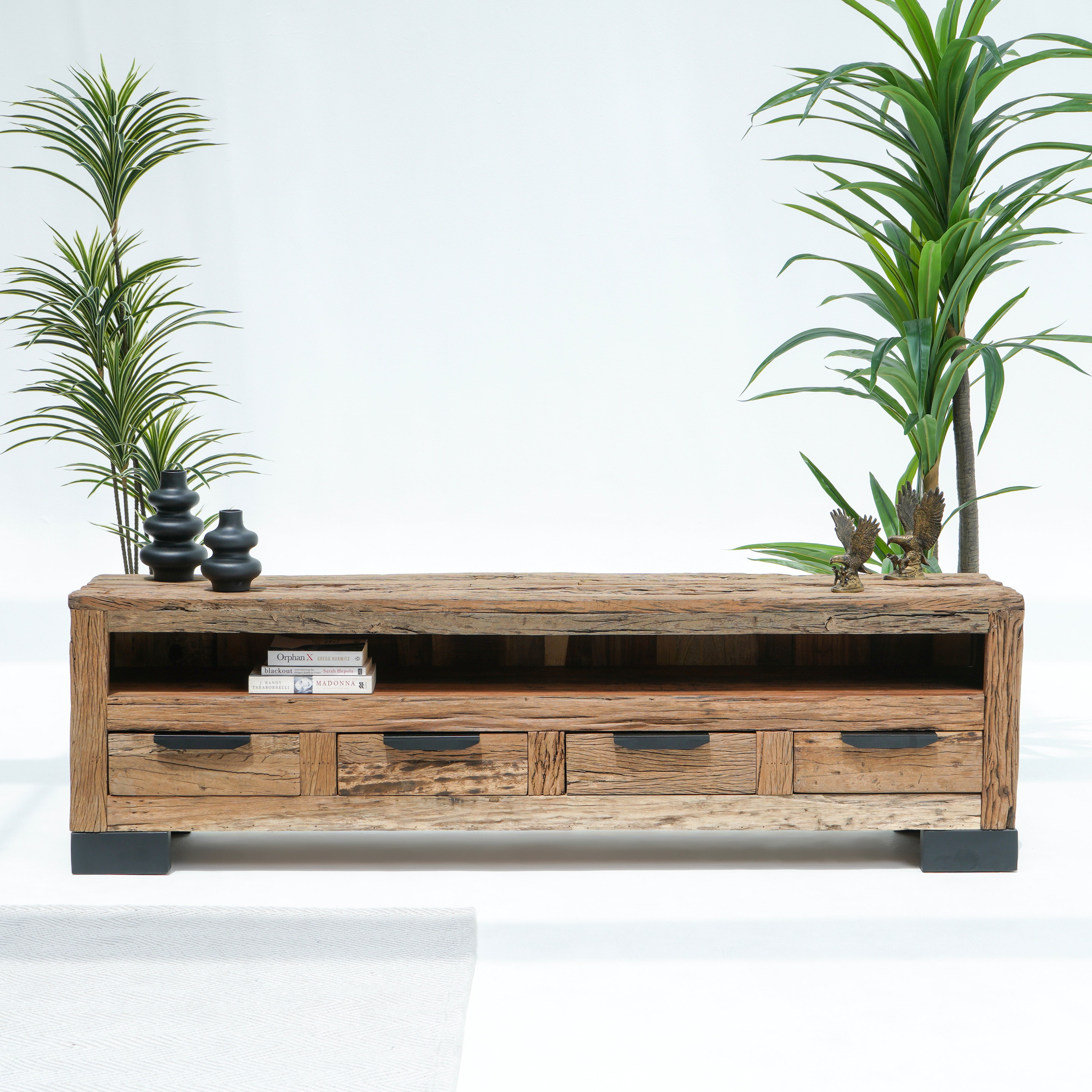Railway sleeper Tv stand