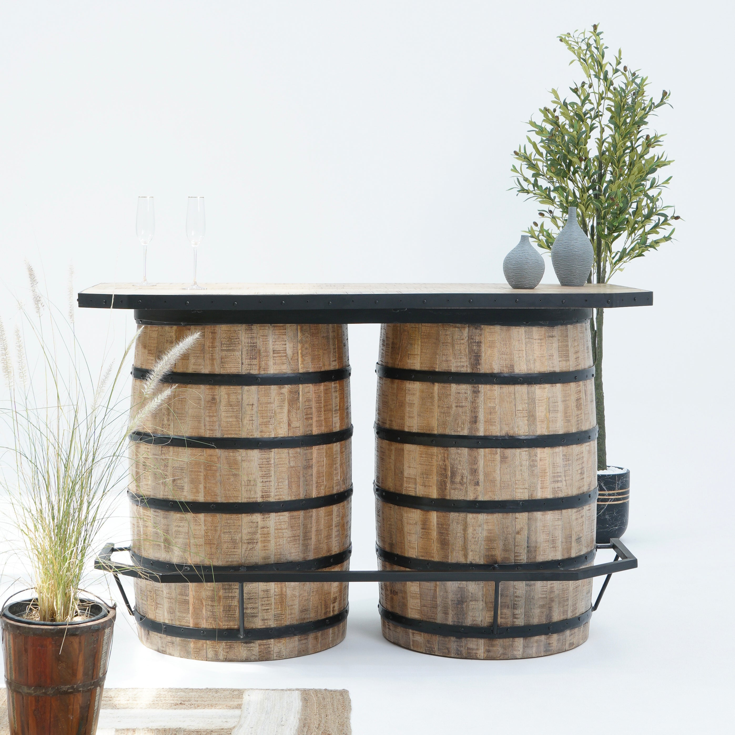 The Classic Cask Double Barrel Bar Counter