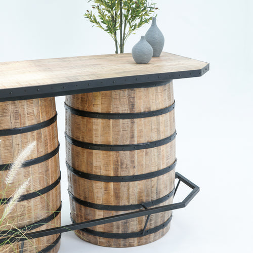 THE CLASSIC CASK DOUBLE BARREL BAR COUNTER