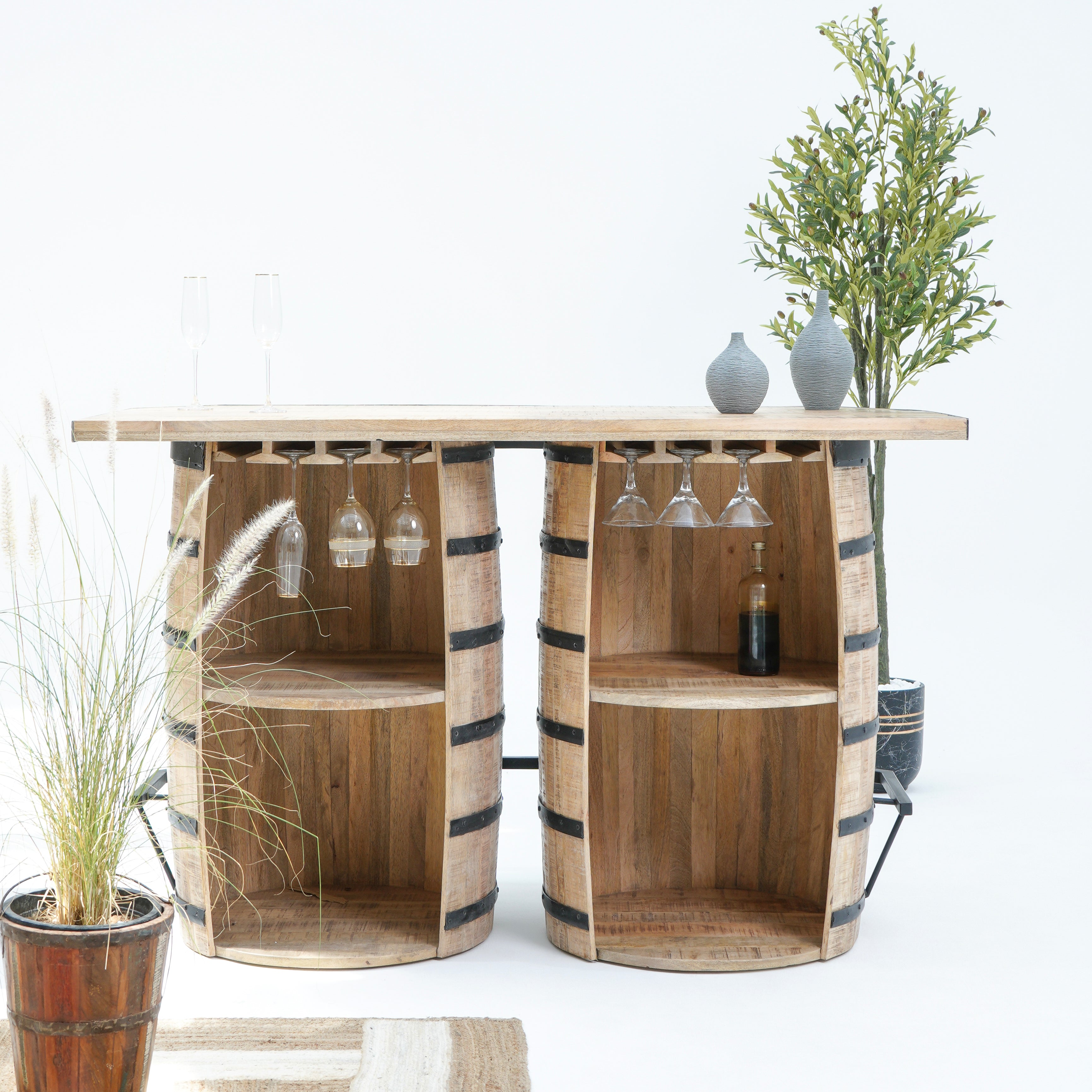 The Classic Cask Double Barrel Bar Counter