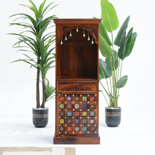 WDN ONE BAKRA TILE DOOR & ONE DRAWER TEMPLE